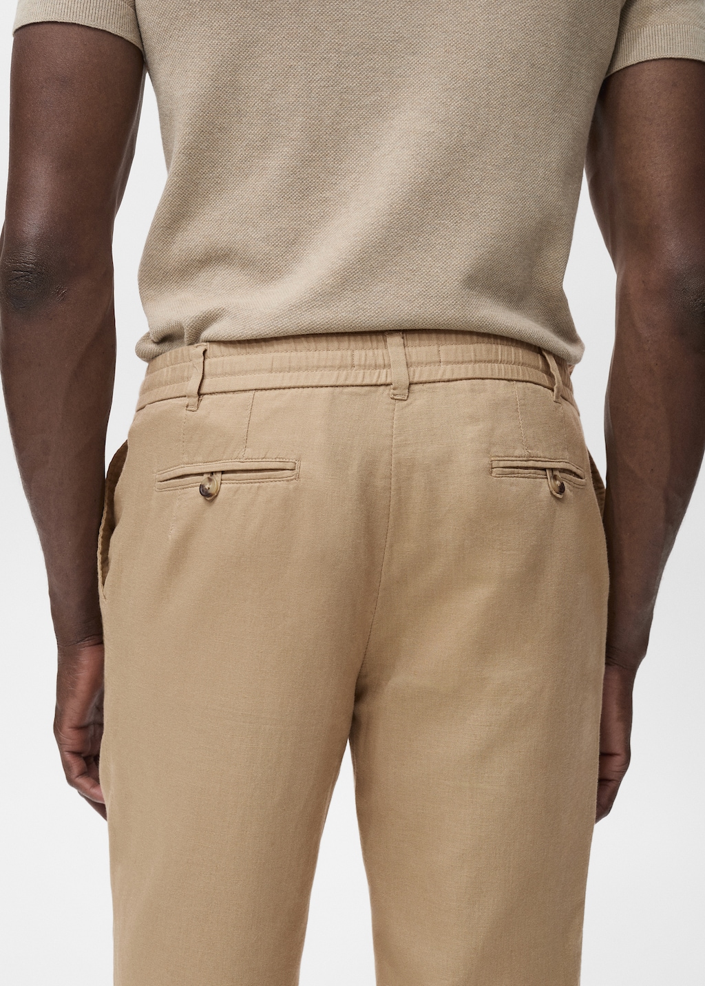 Slim-fit pants with drawstring