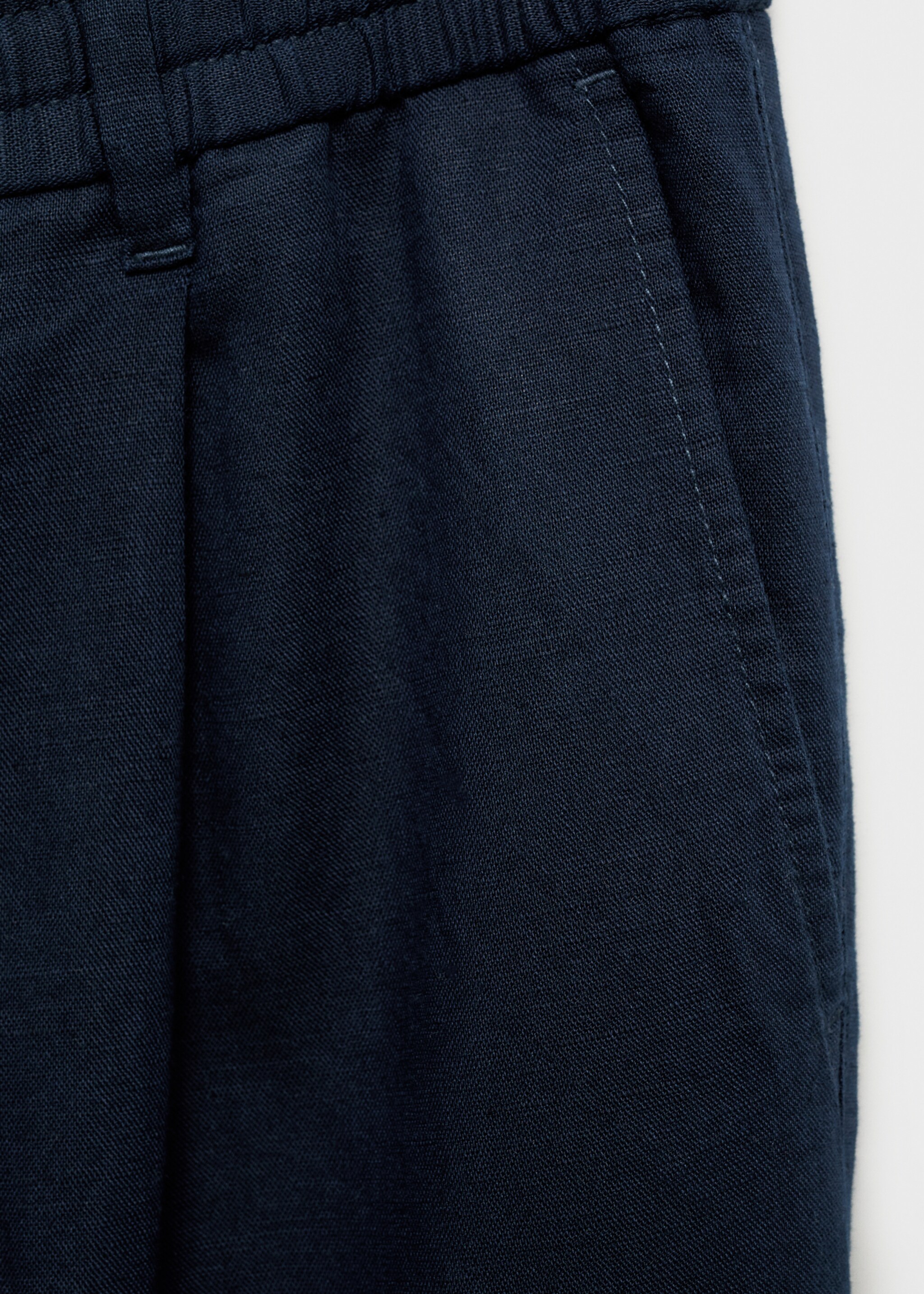 Pantalón slim fit lino cordón - Detalle del artículo 0