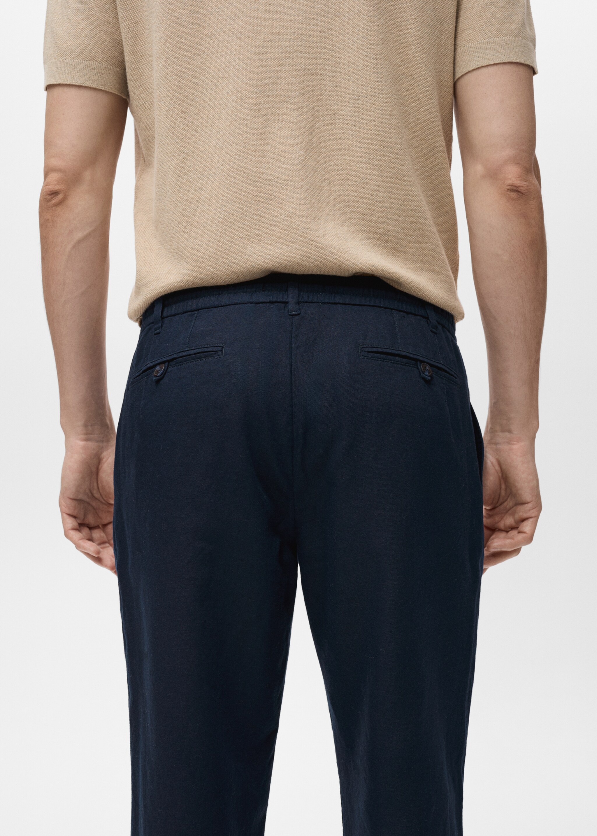 Pantalón slim fit lino cordón - Detalle del artículo 6