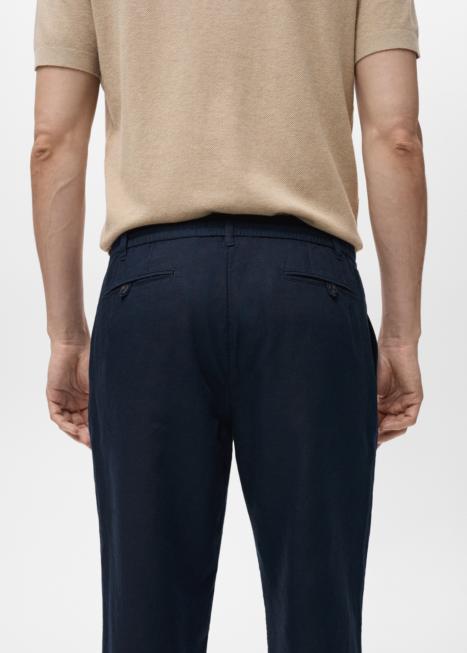 Pantalón slim fit lino cordón - Detalle del artículo 6