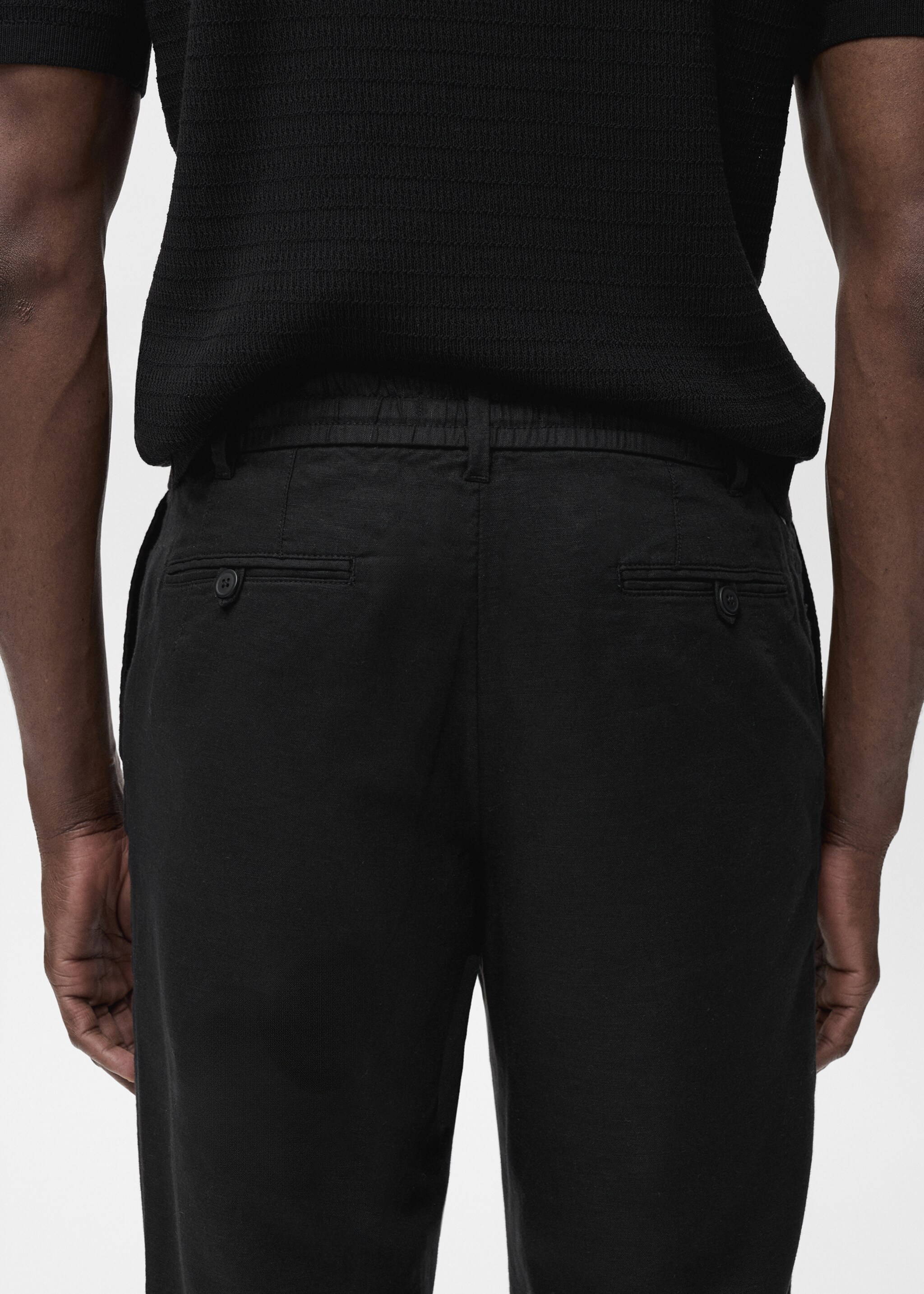 Pantalon slim fit lin cordon - Détail de l'article 6