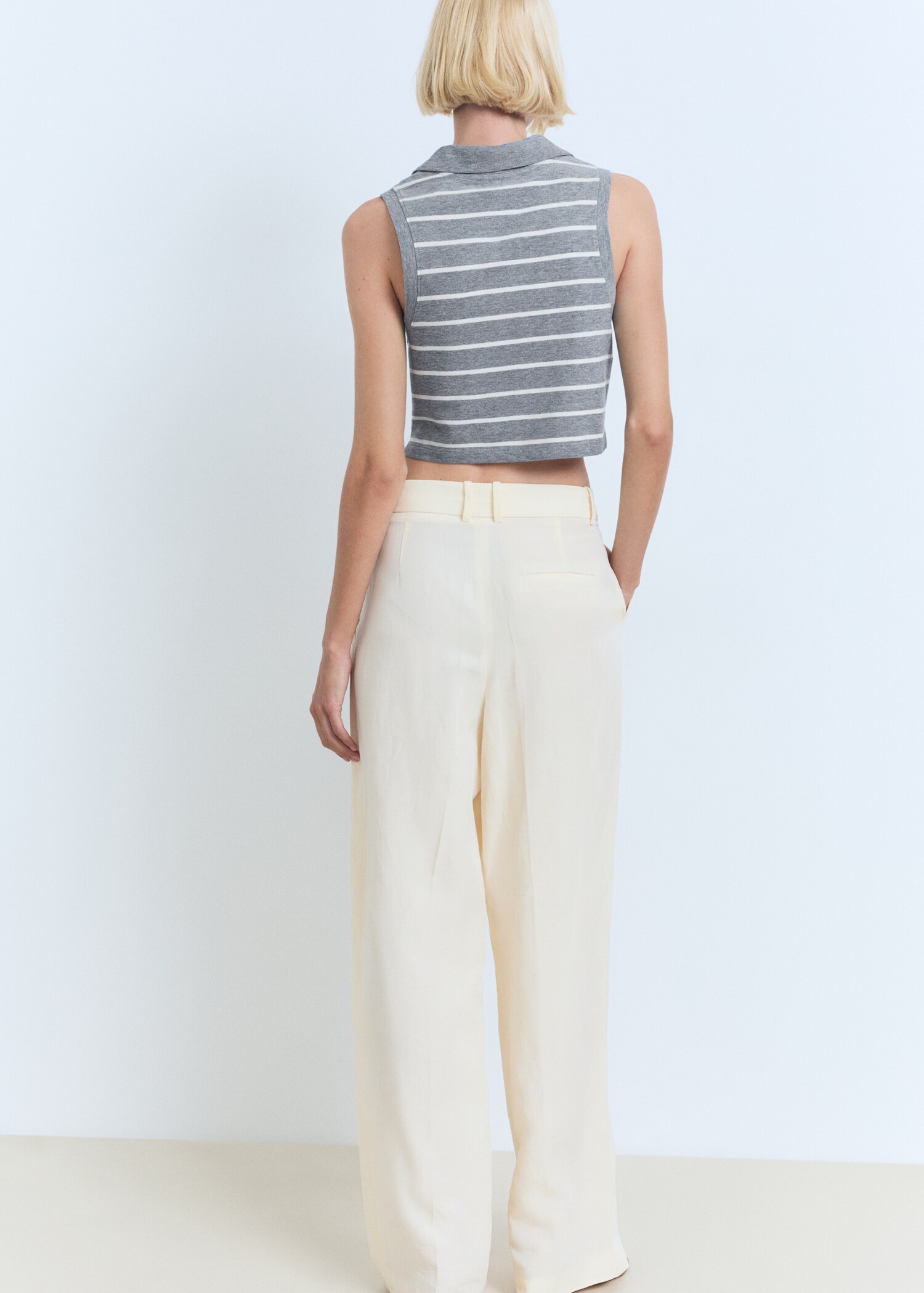 Polo crop rayas - Reverso del artículo