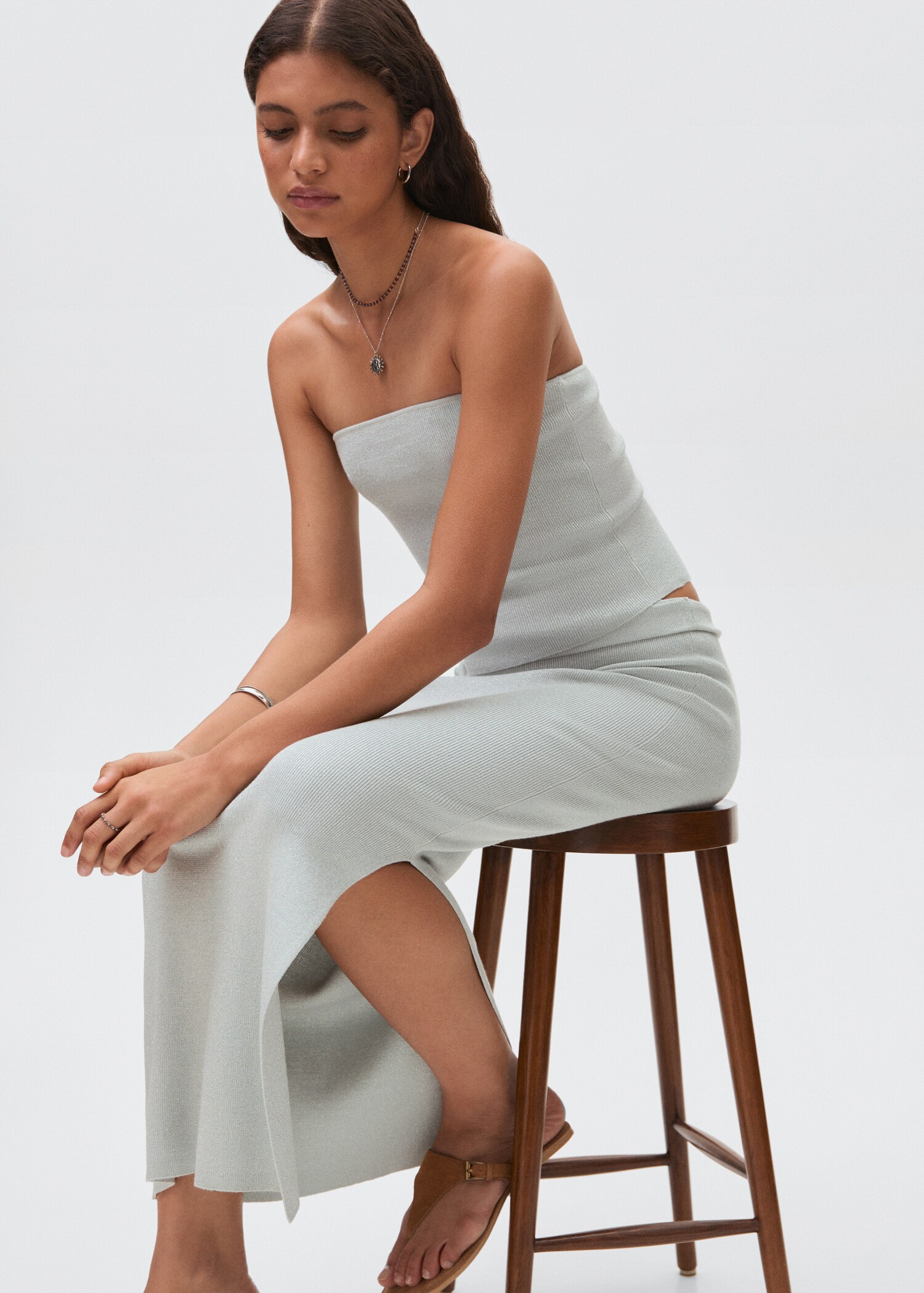 Long knitted skirt - Details of the article 2