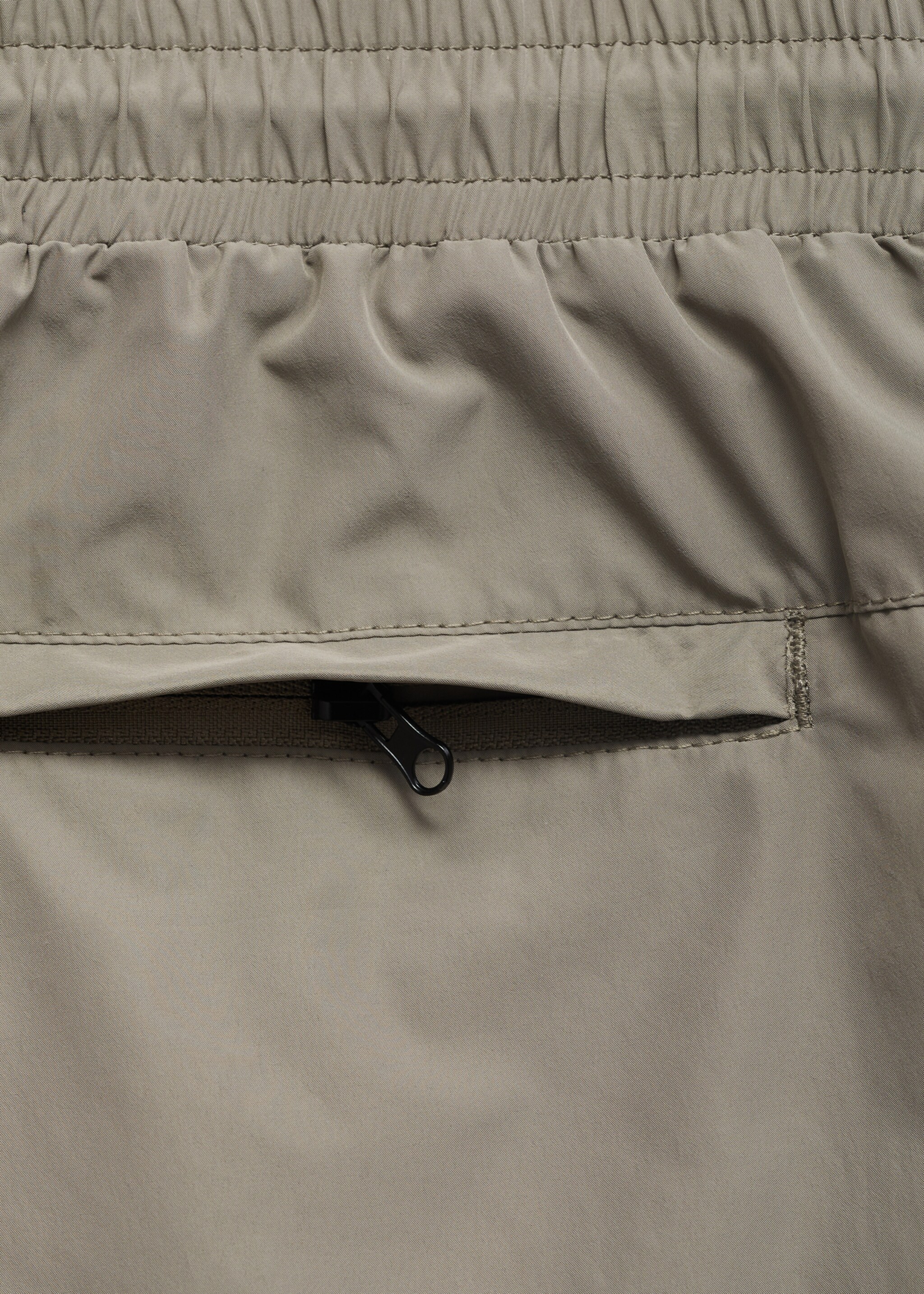 Swimsuit with zip pockets - Details of the article 0, Khaki. Ref: 17071146-00.