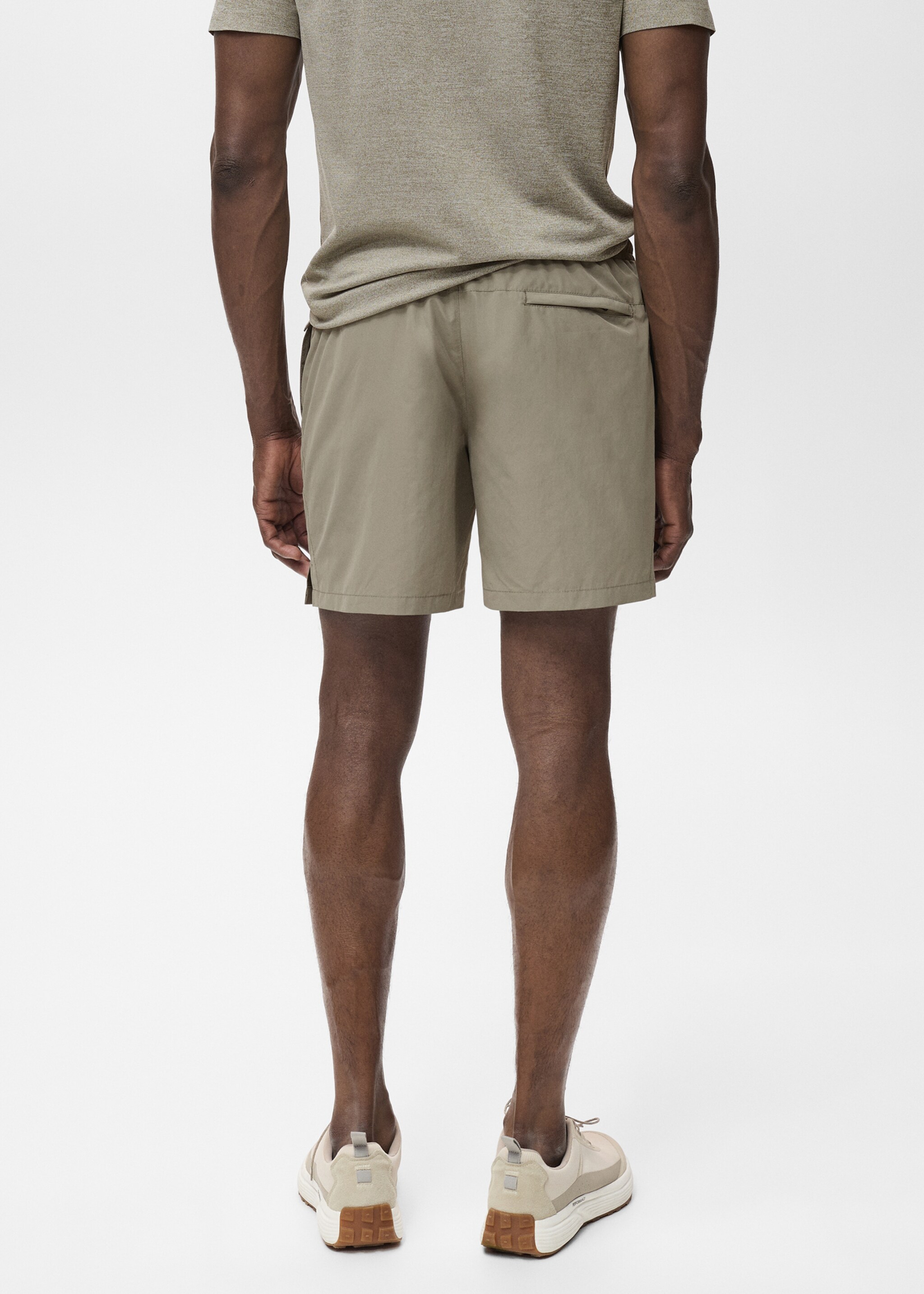 Swimsuit with zip pockets - Reverse of the article, Khaki. Ref: 17071146-00.