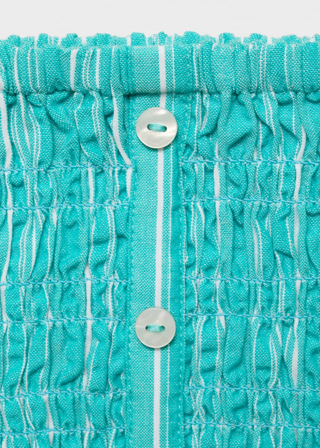 Ruched strapless top