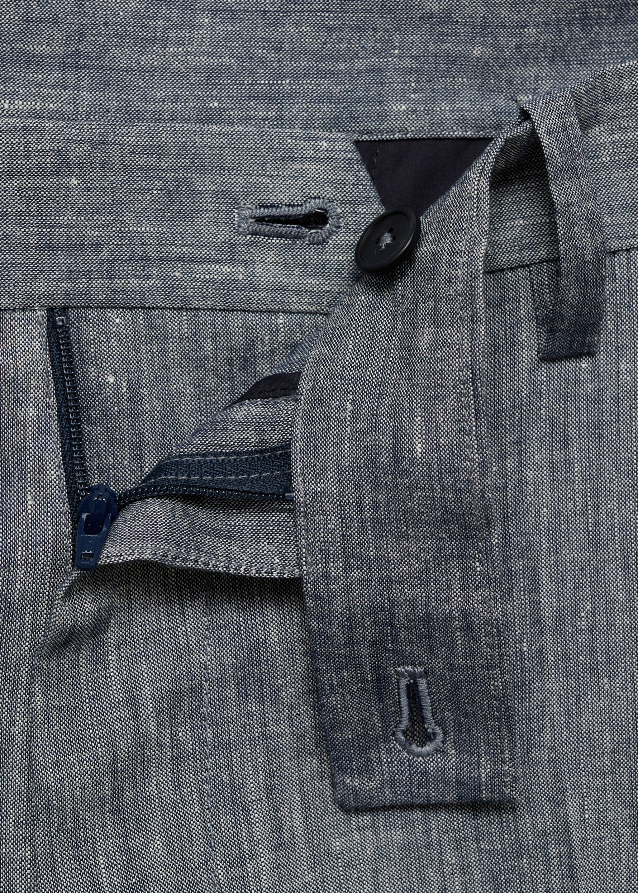 Slim fit linen trousers - Details of the article 0