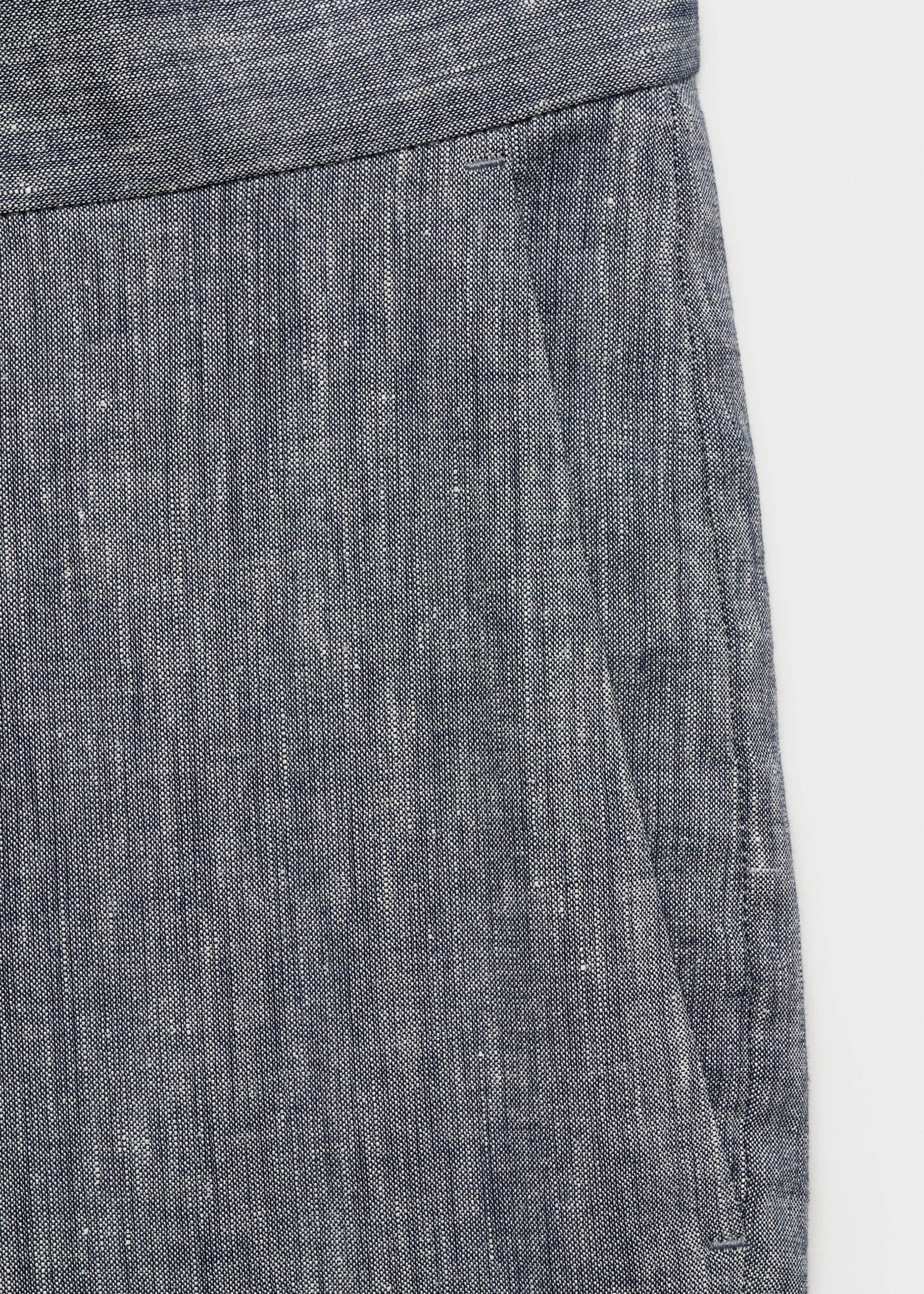 Slim fit linen trousers - Details of the article 8