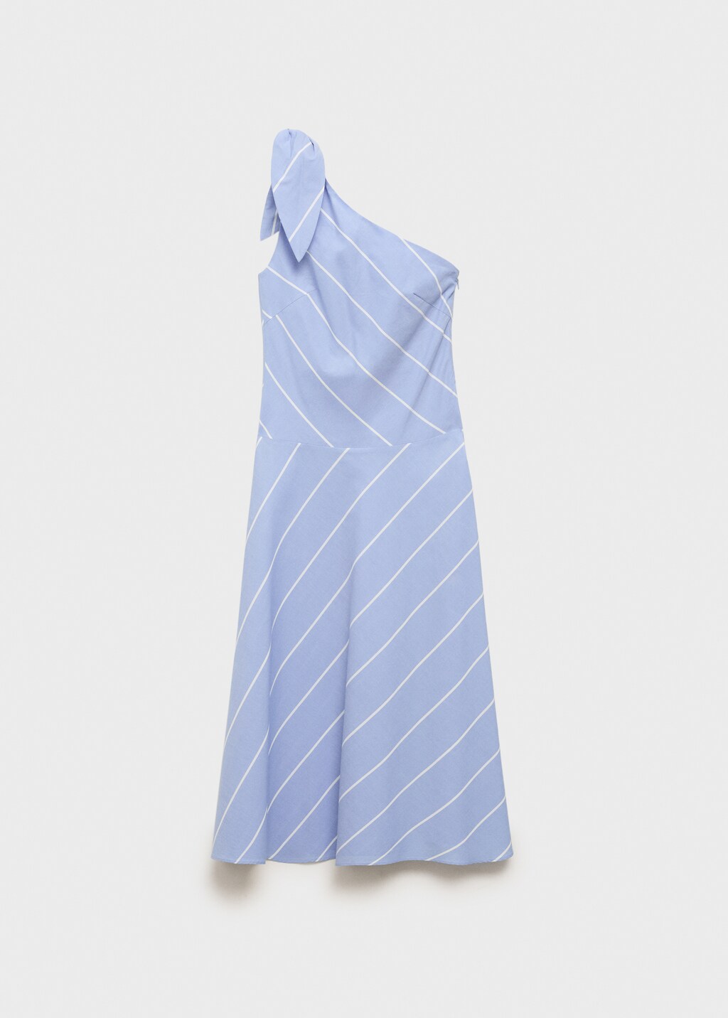Asymmetrical striped dress with knot - image 5