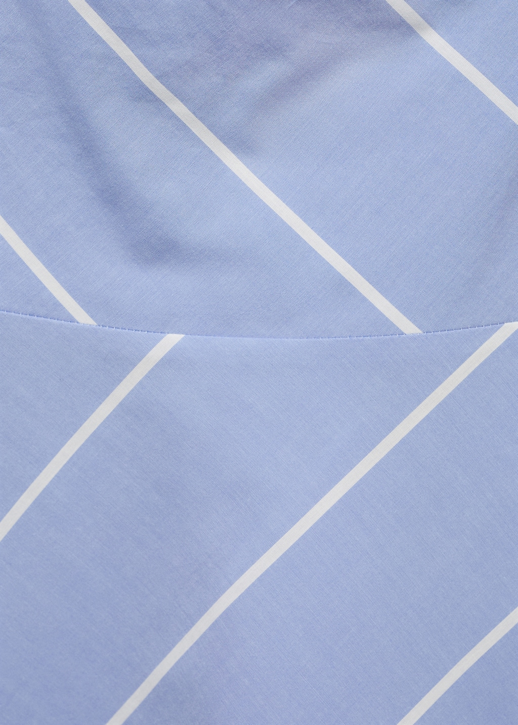 Asymmetrical striped dress with knot