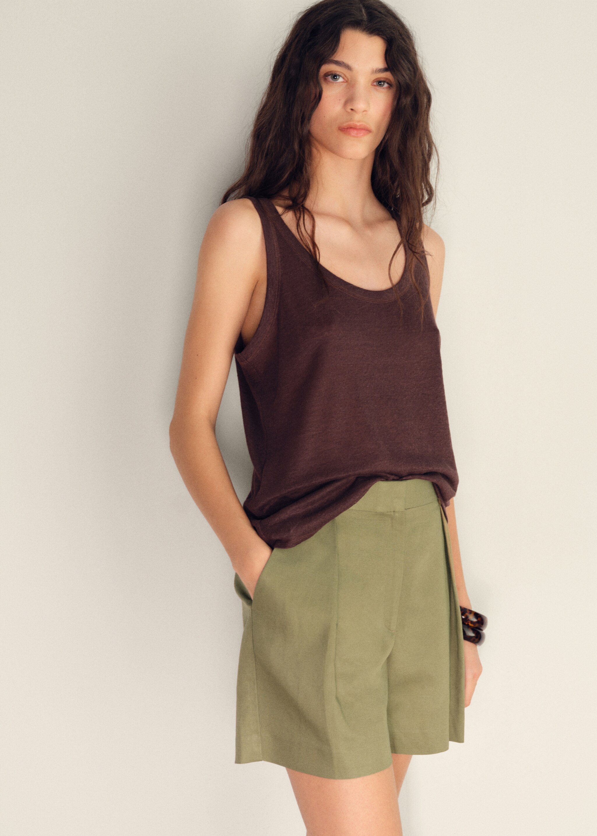 Bermudas traje mezcla lino - Detalle del artículo 6