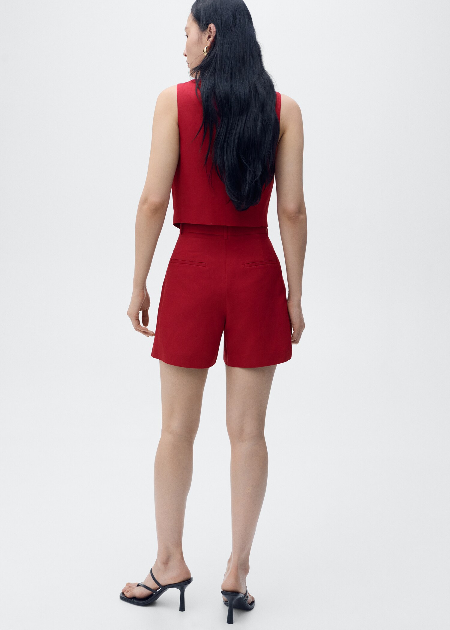 Bermudas traje mezcla lino - Reverso del artículo