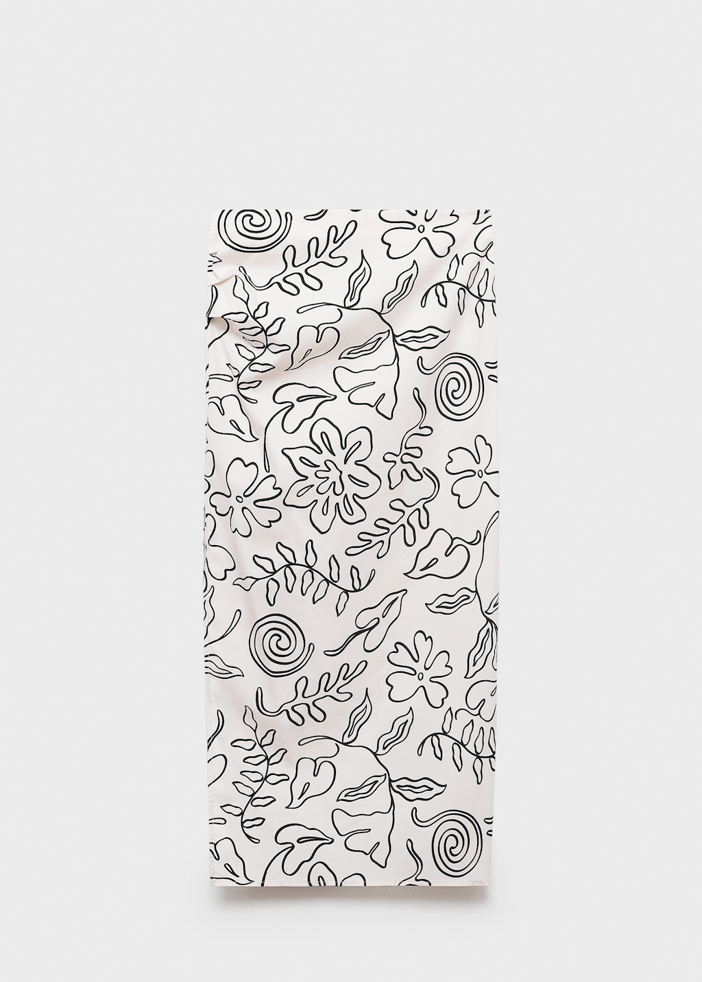 Slit printed long skirt