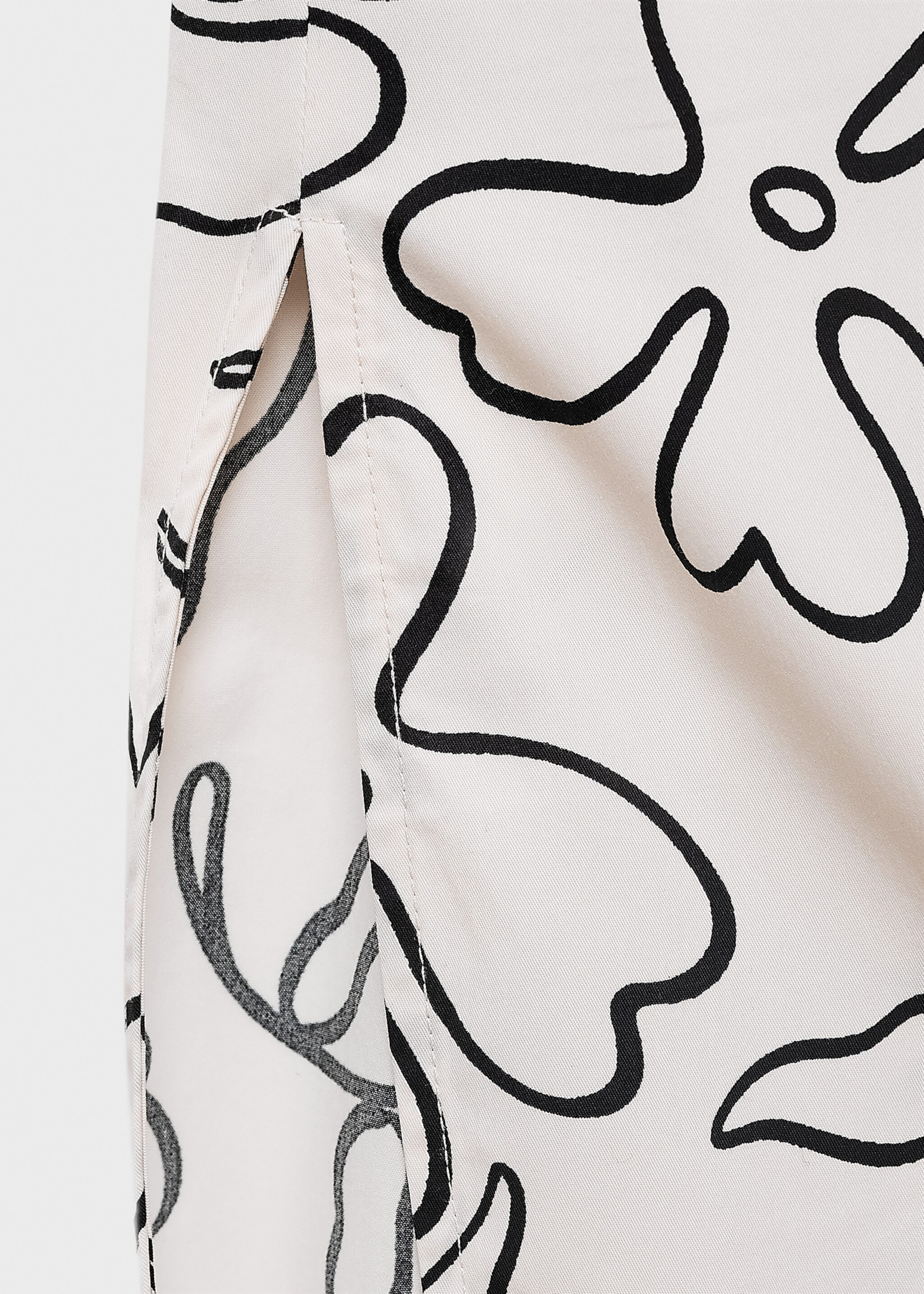 Slit printed long skirt - Details of the article 0