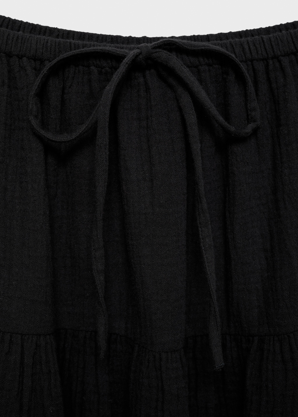 Cotton drawstring skirt