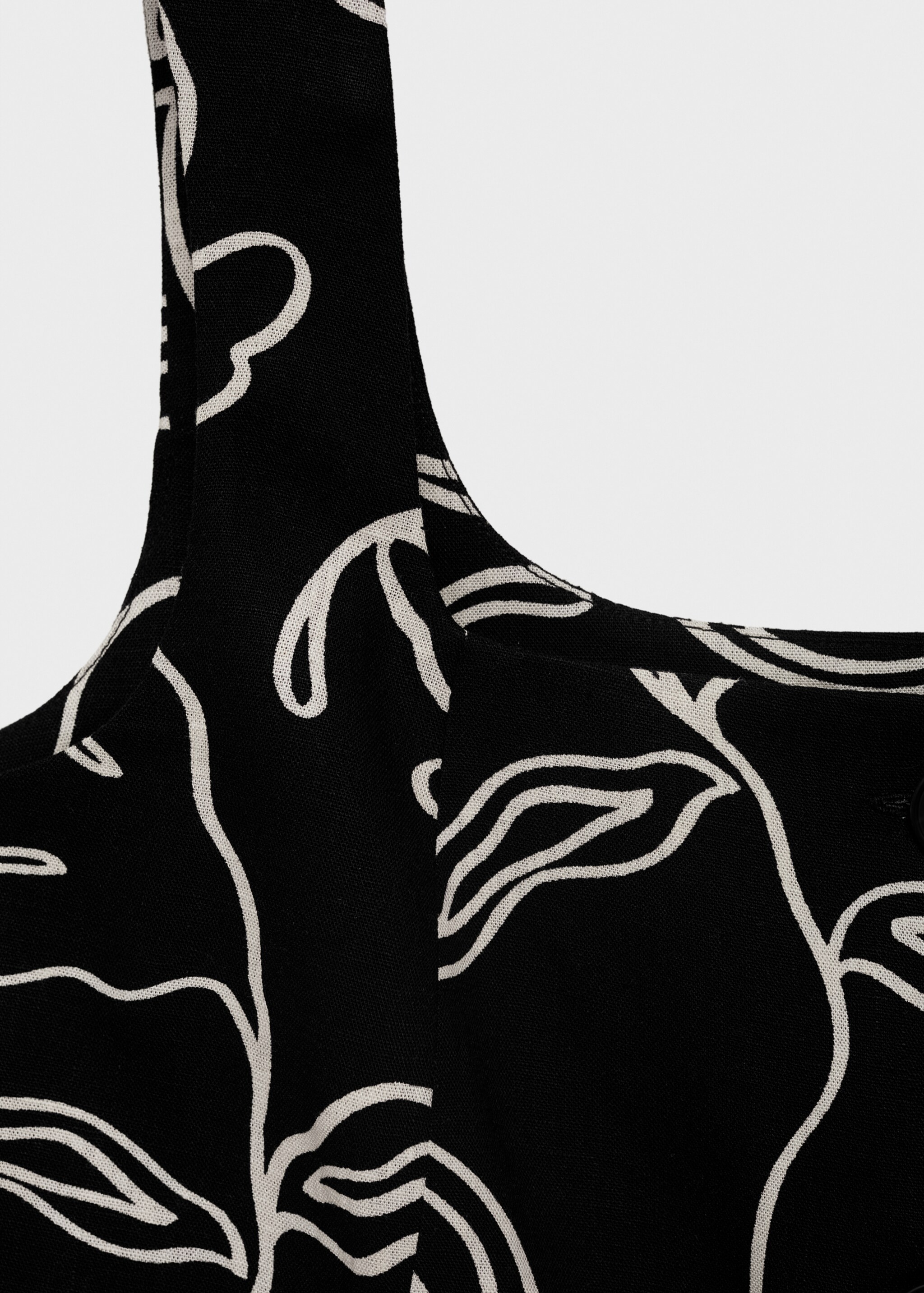 Floral print linen suit vest - Details of the article 8