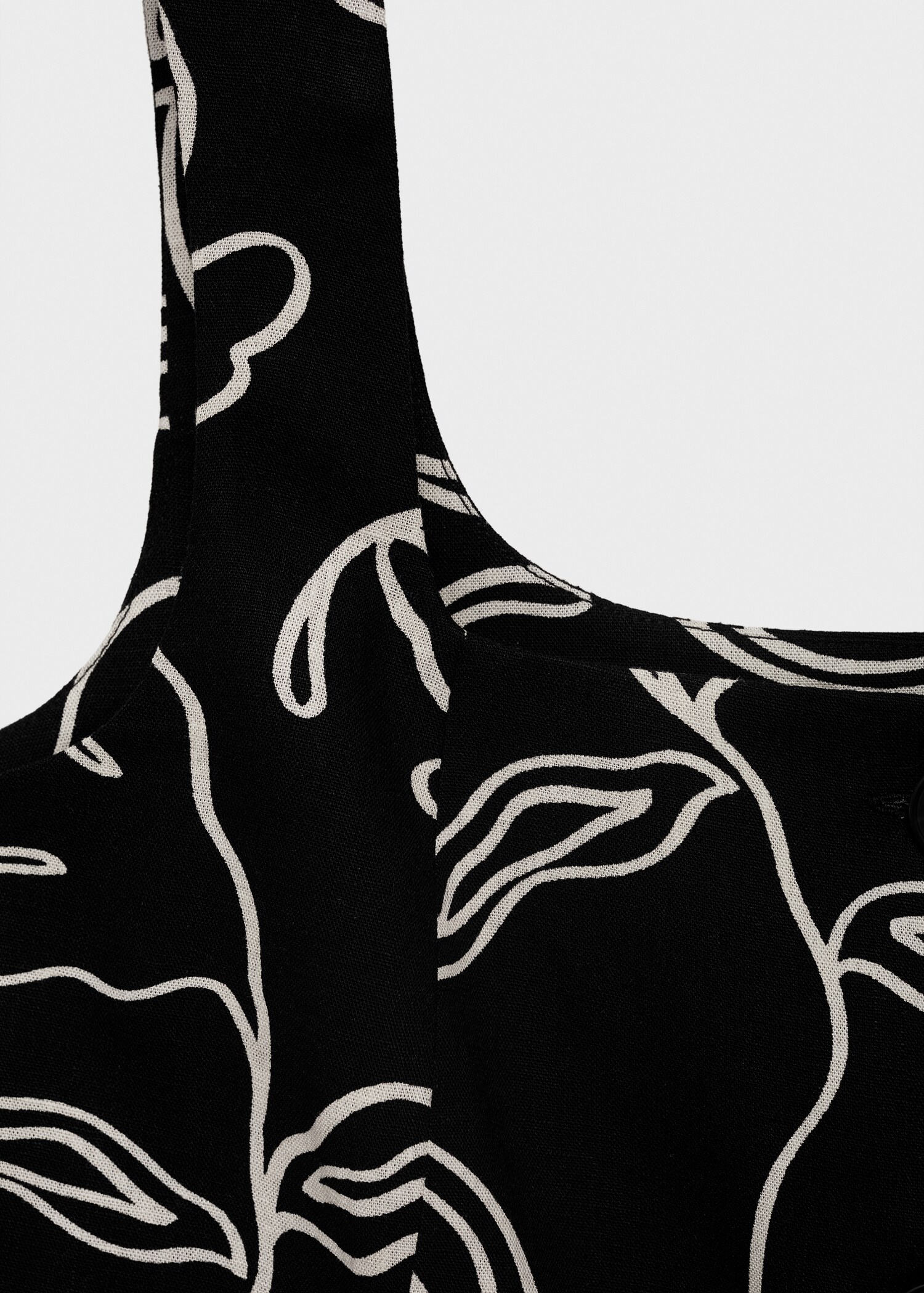 Floral-print linen suit waistcoat - Details of the article 8