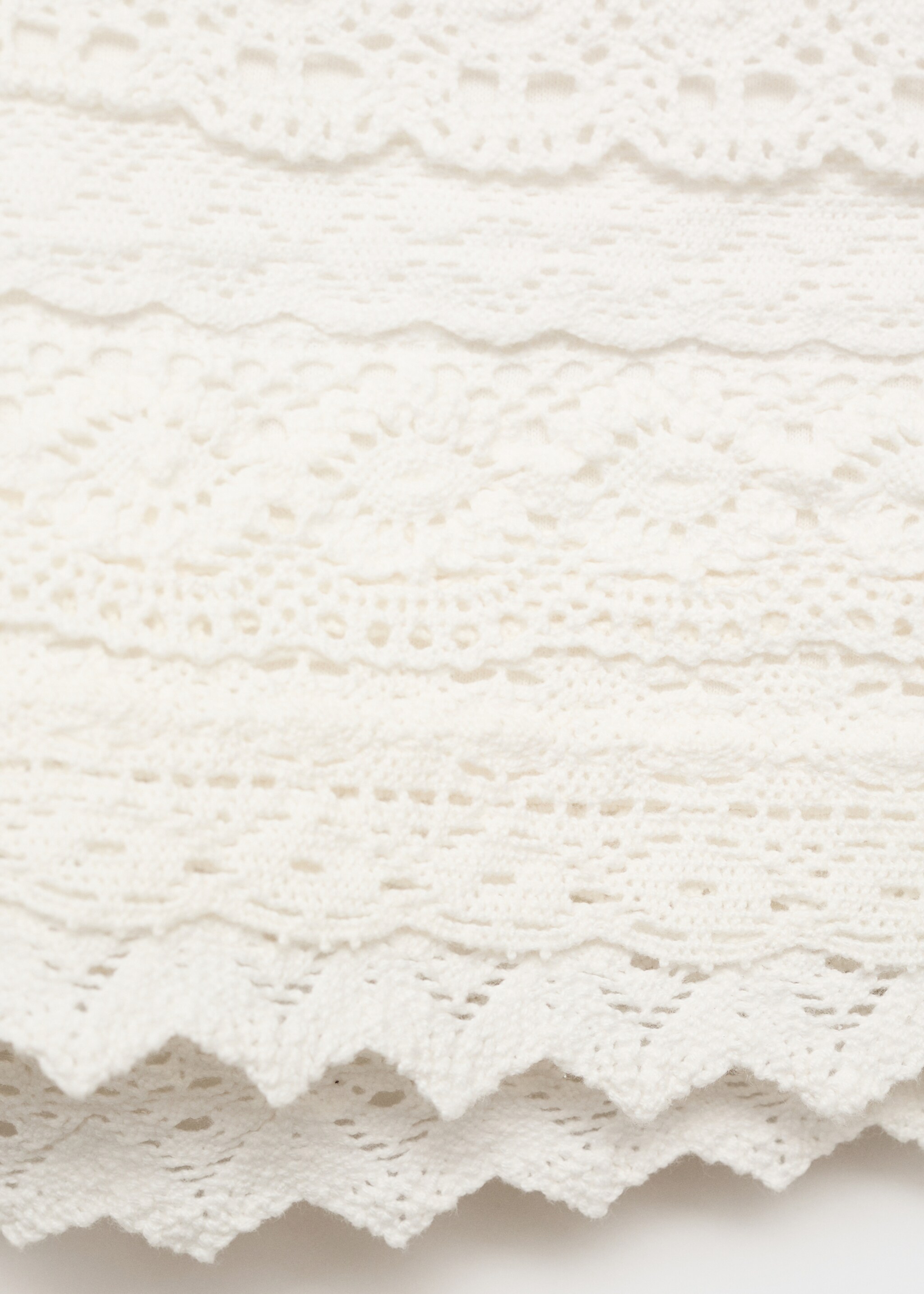 Crochet shorts with ruffles - Details of the article 0