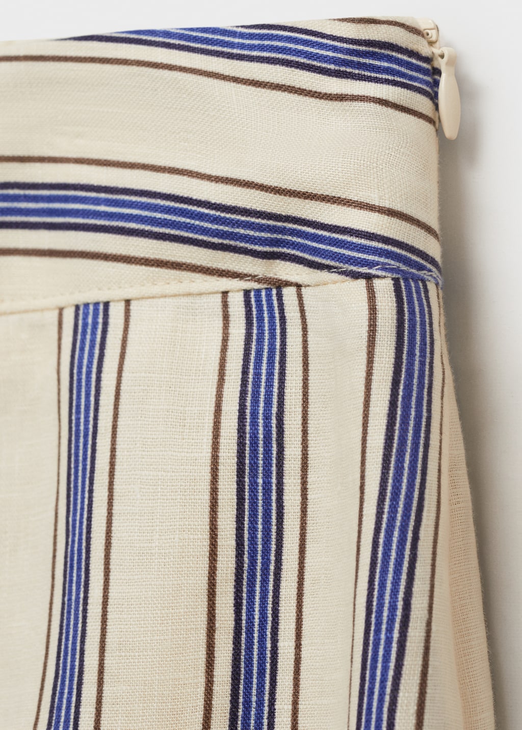 Striped linen skirt