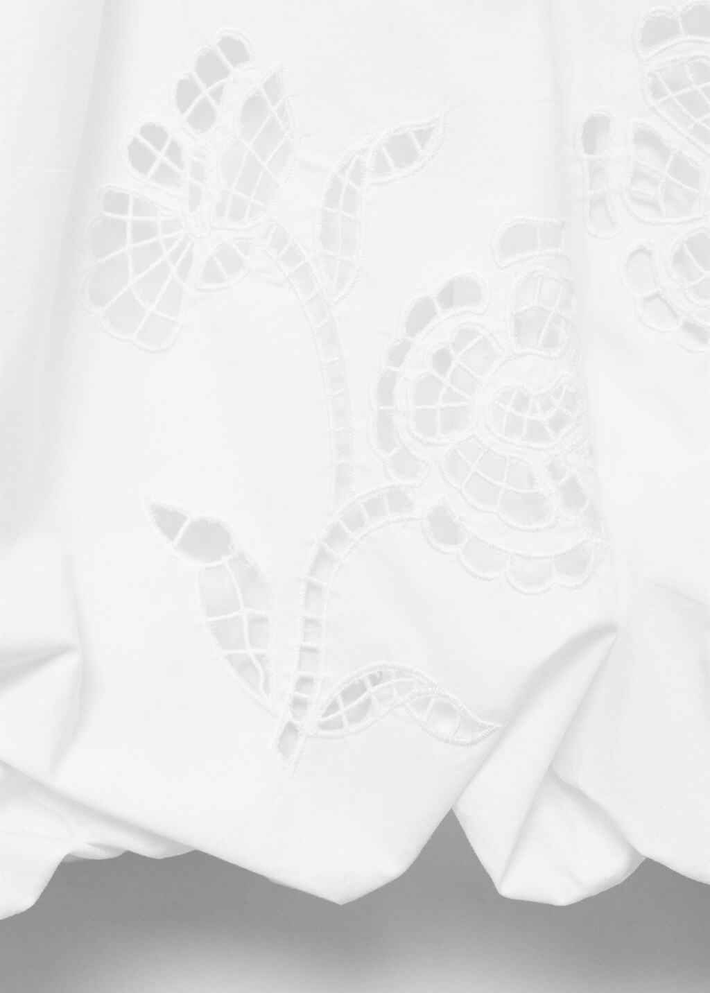 Mango Embroidered balloon skirt