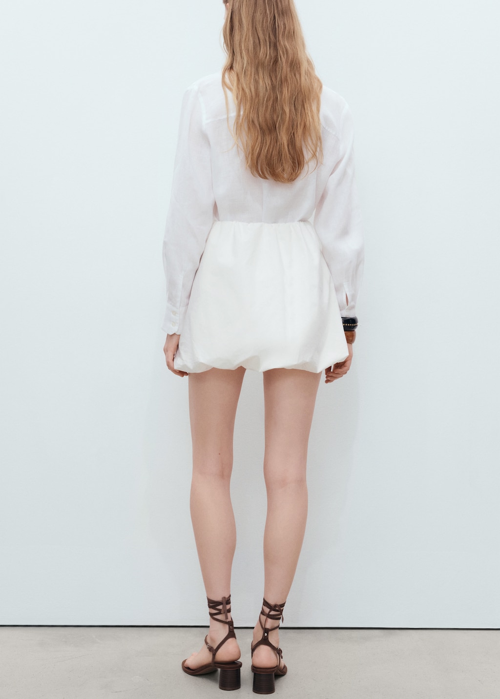 Embroidered balloon skirt - Women | MANGO USA