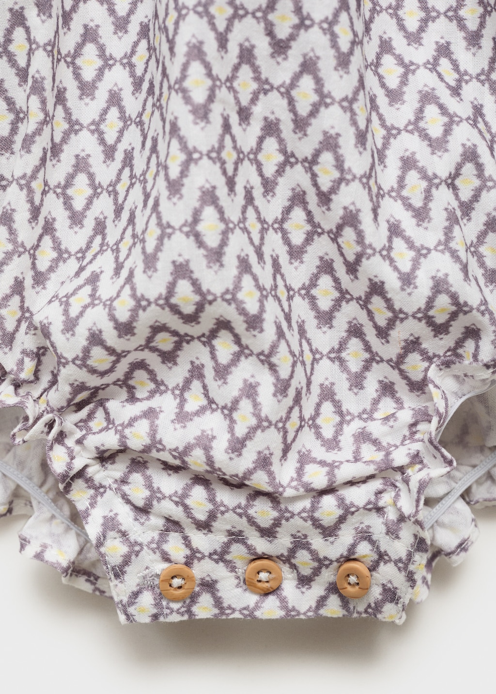 Print cotton one-piece suit