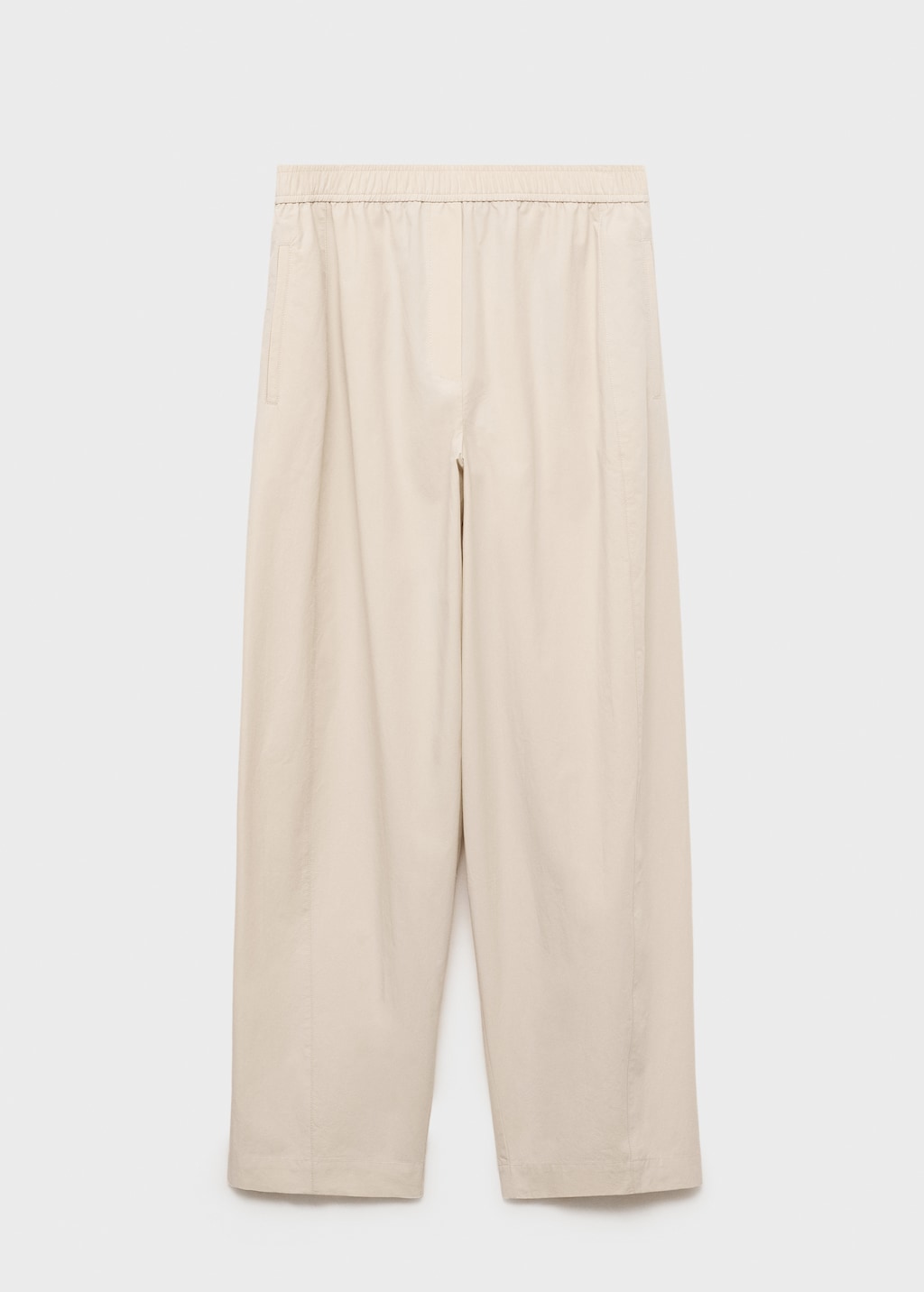 Cotton paperbag pants - Women | MANGO USA