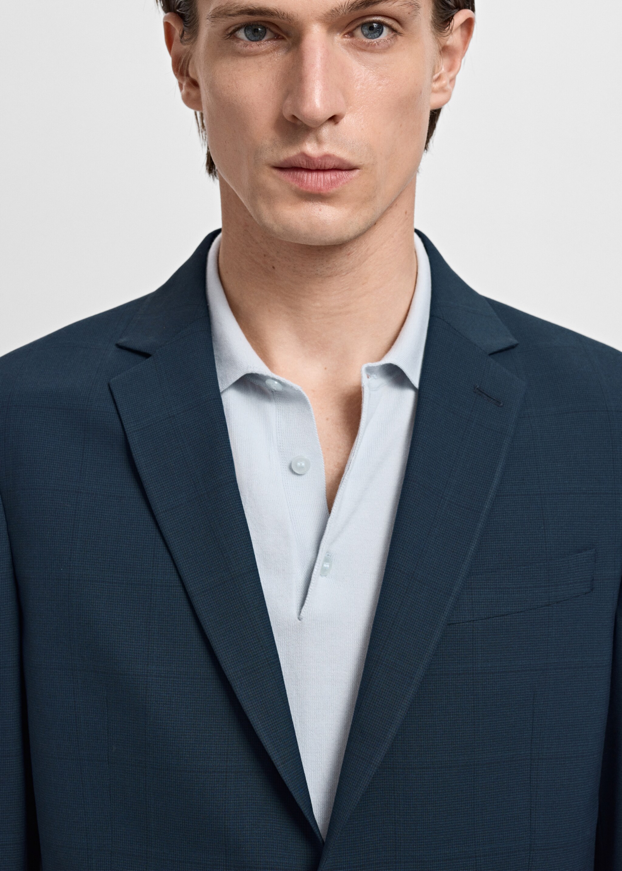 Super slim-fit suit jacket in stretch fabric - Details of the article 1