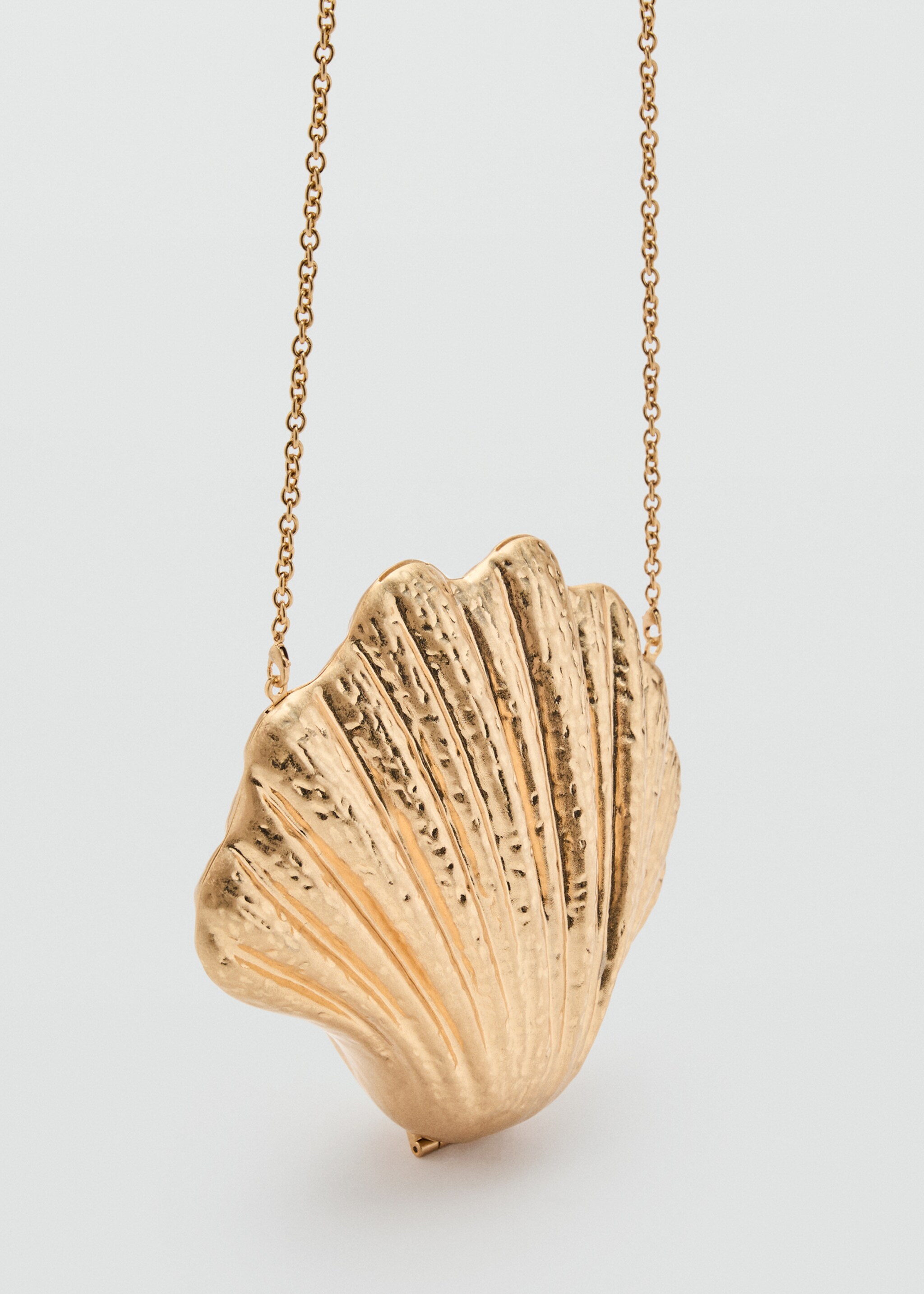 Shell design clutch bag - Medium plane