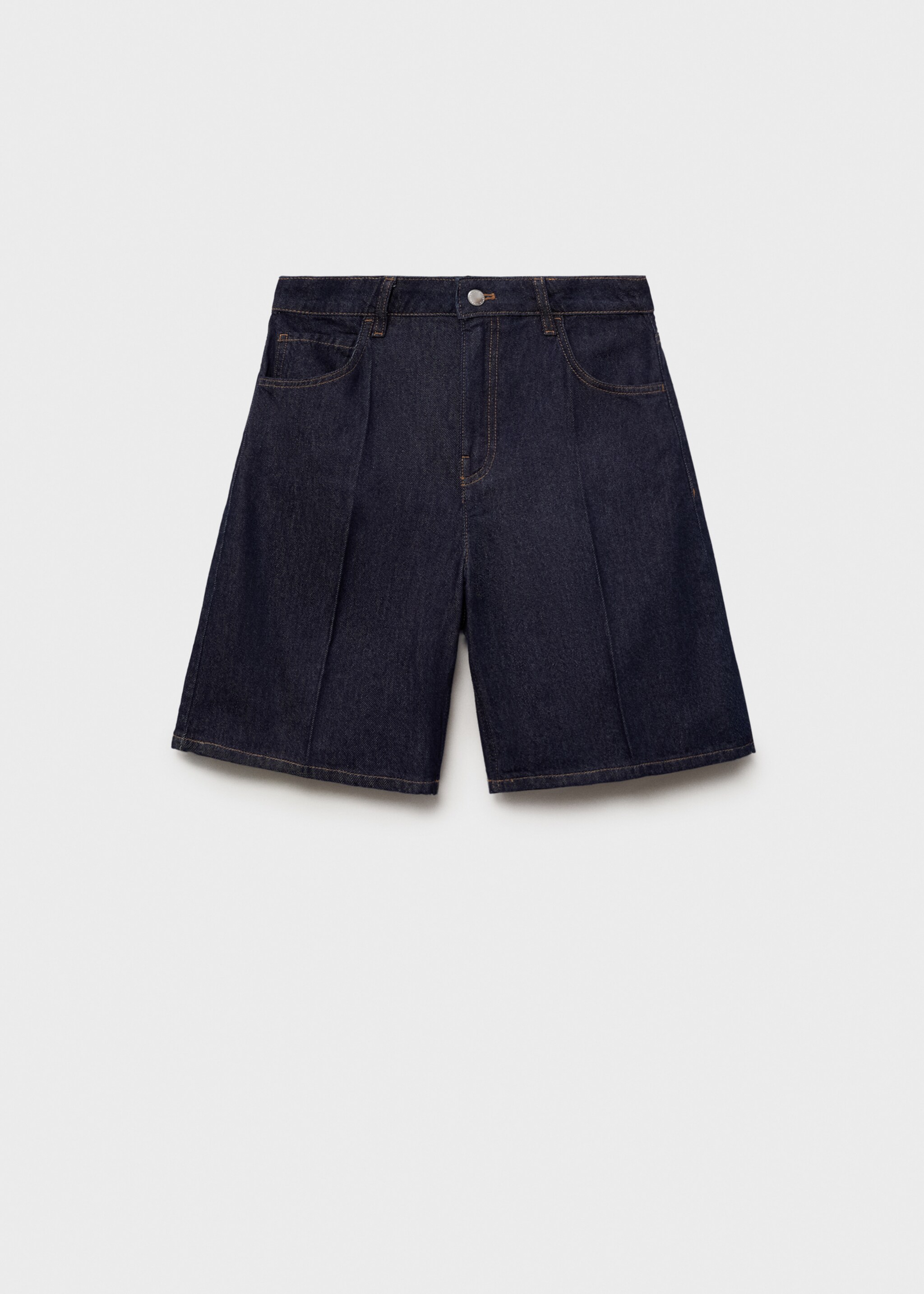 High waisted rinse wash bermuda shorts - Article without model