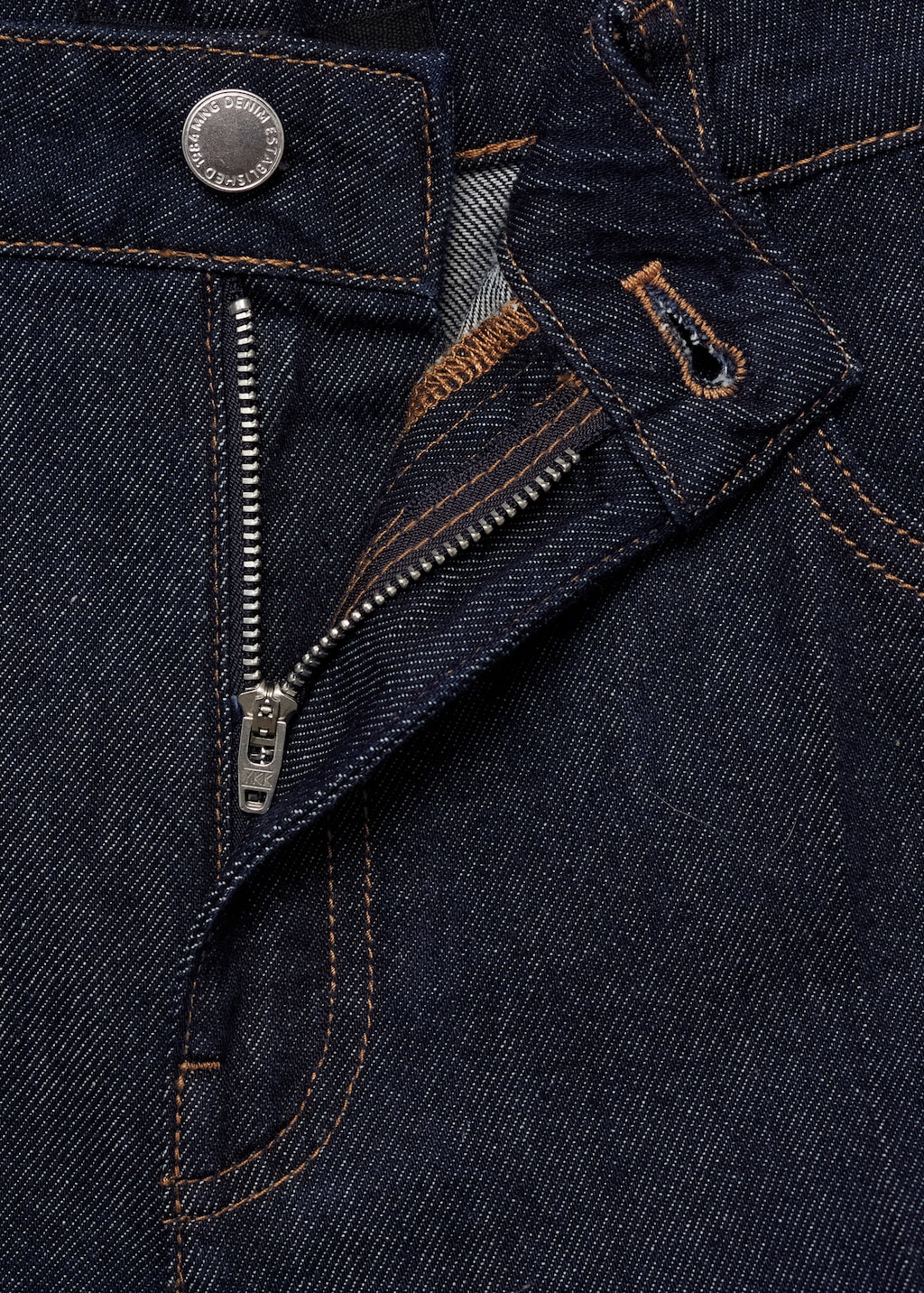 High-waist rinse-wash denim shorts