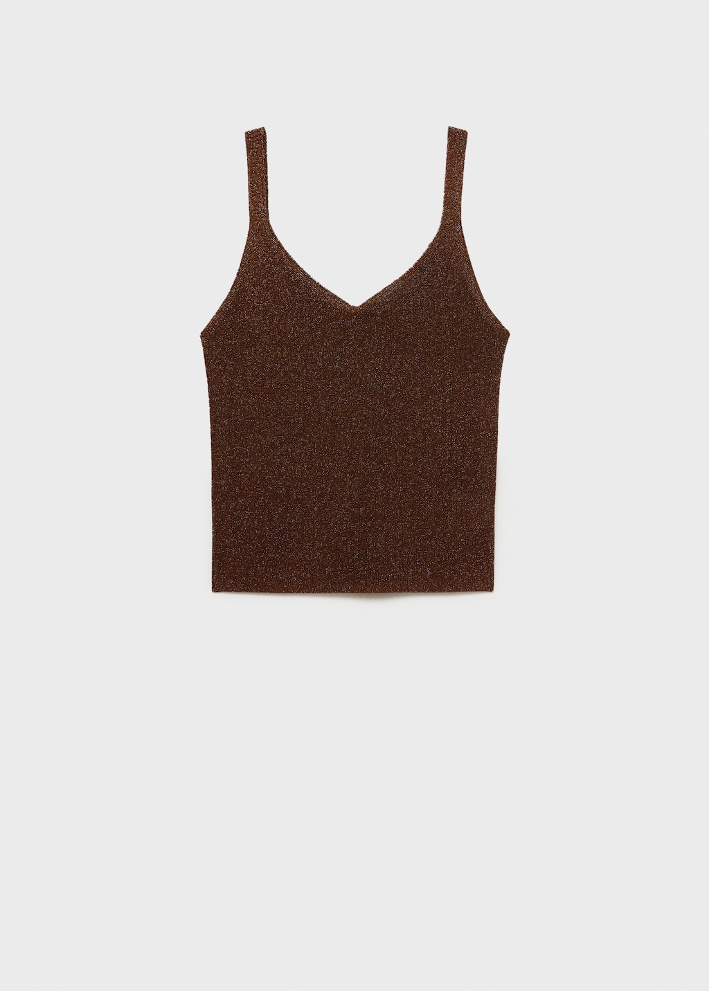 Lurex knitted V-neck top