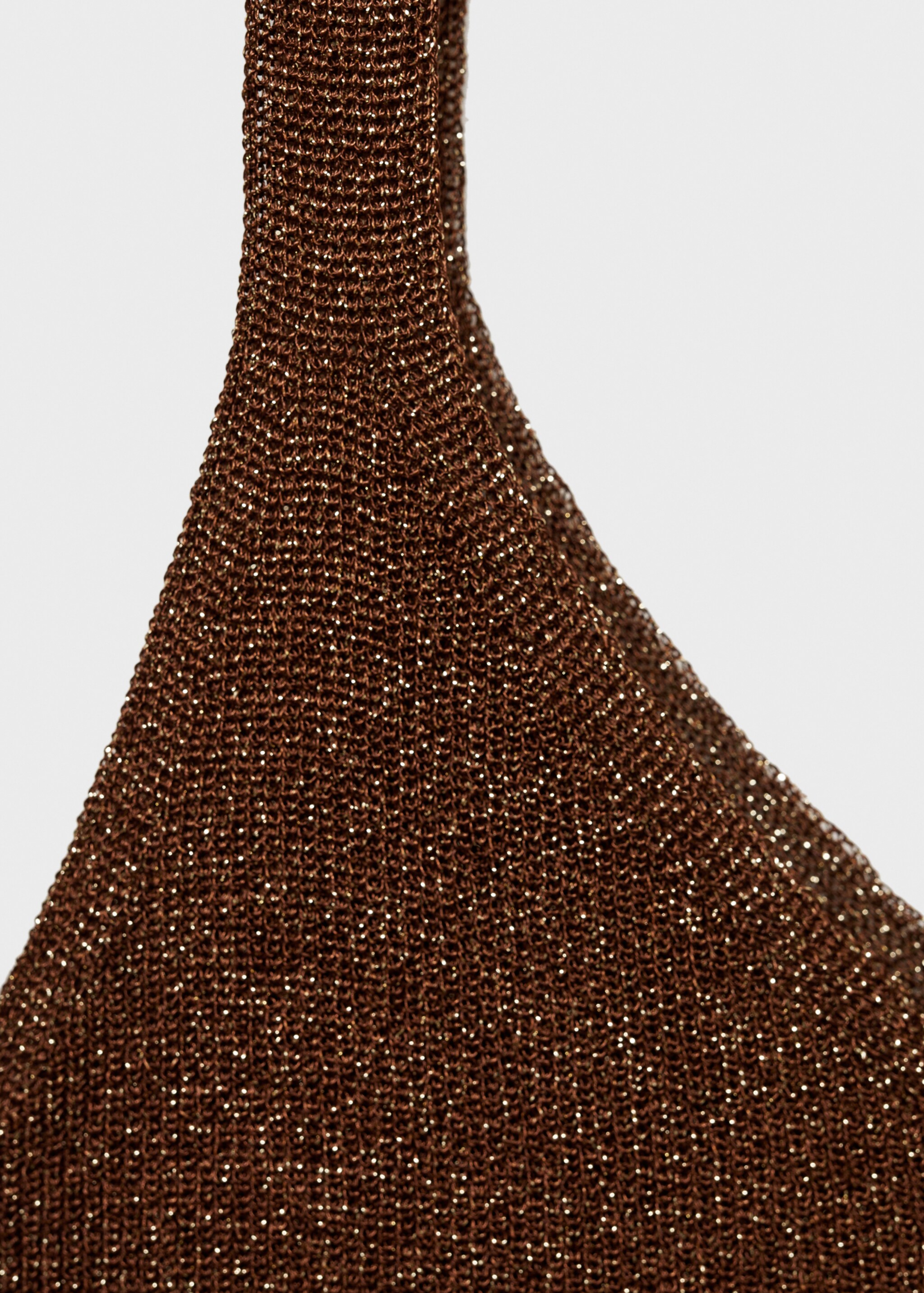 Lurex knitted V-neck top - Details of the article 8
