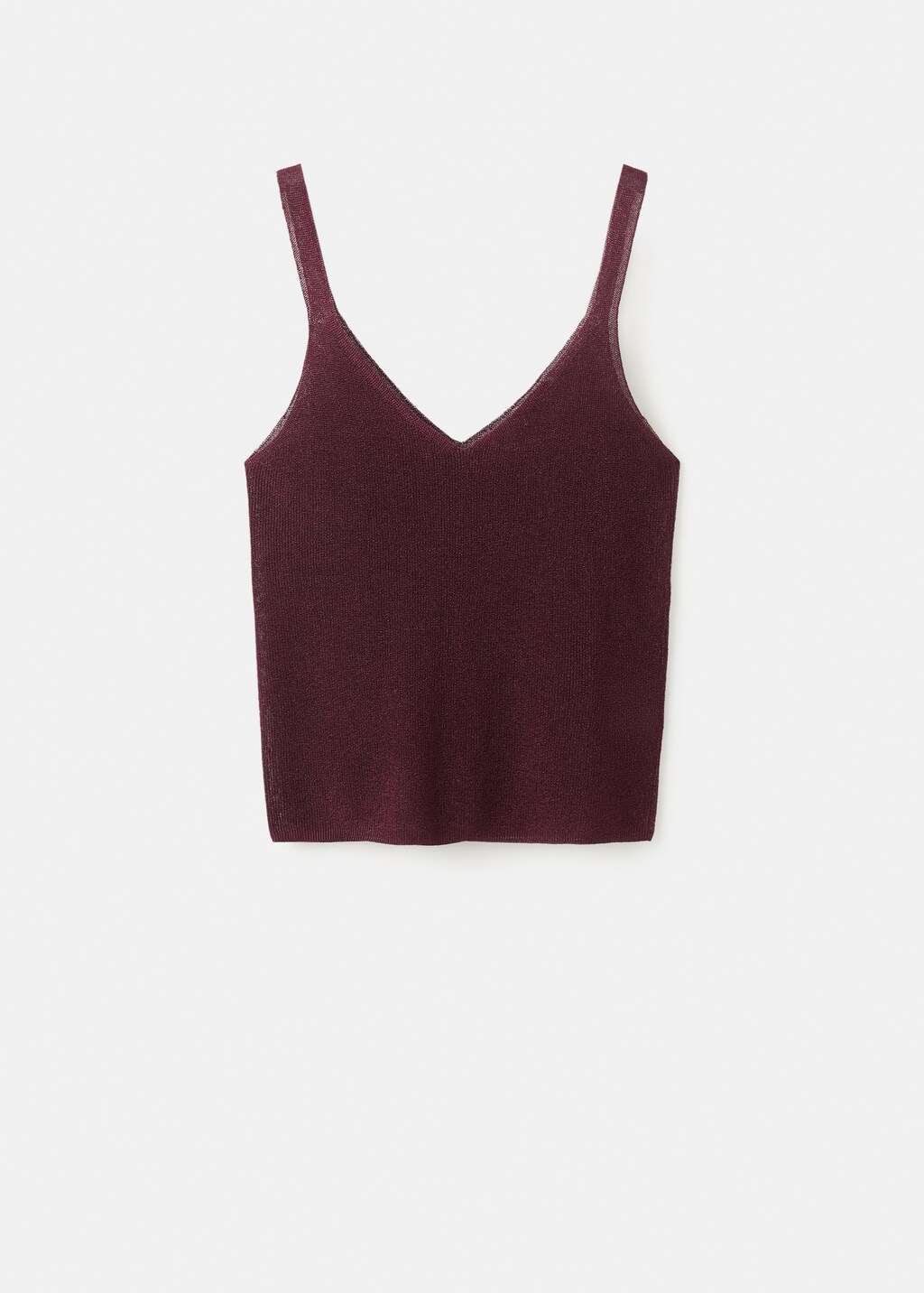 Lurex knitted V-neck top - image 5