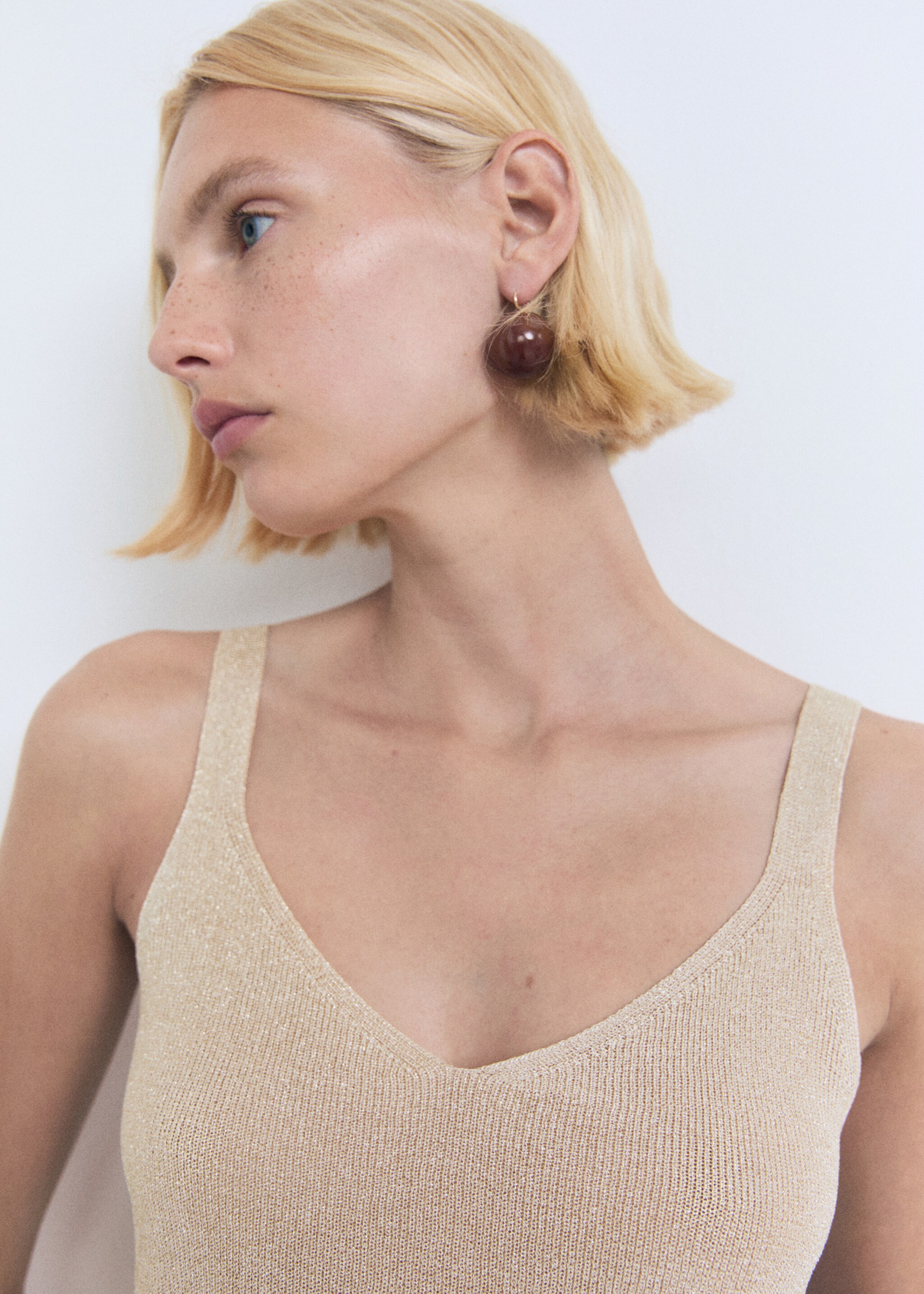 Top maille Lurex col en V - Détail de l'article 1