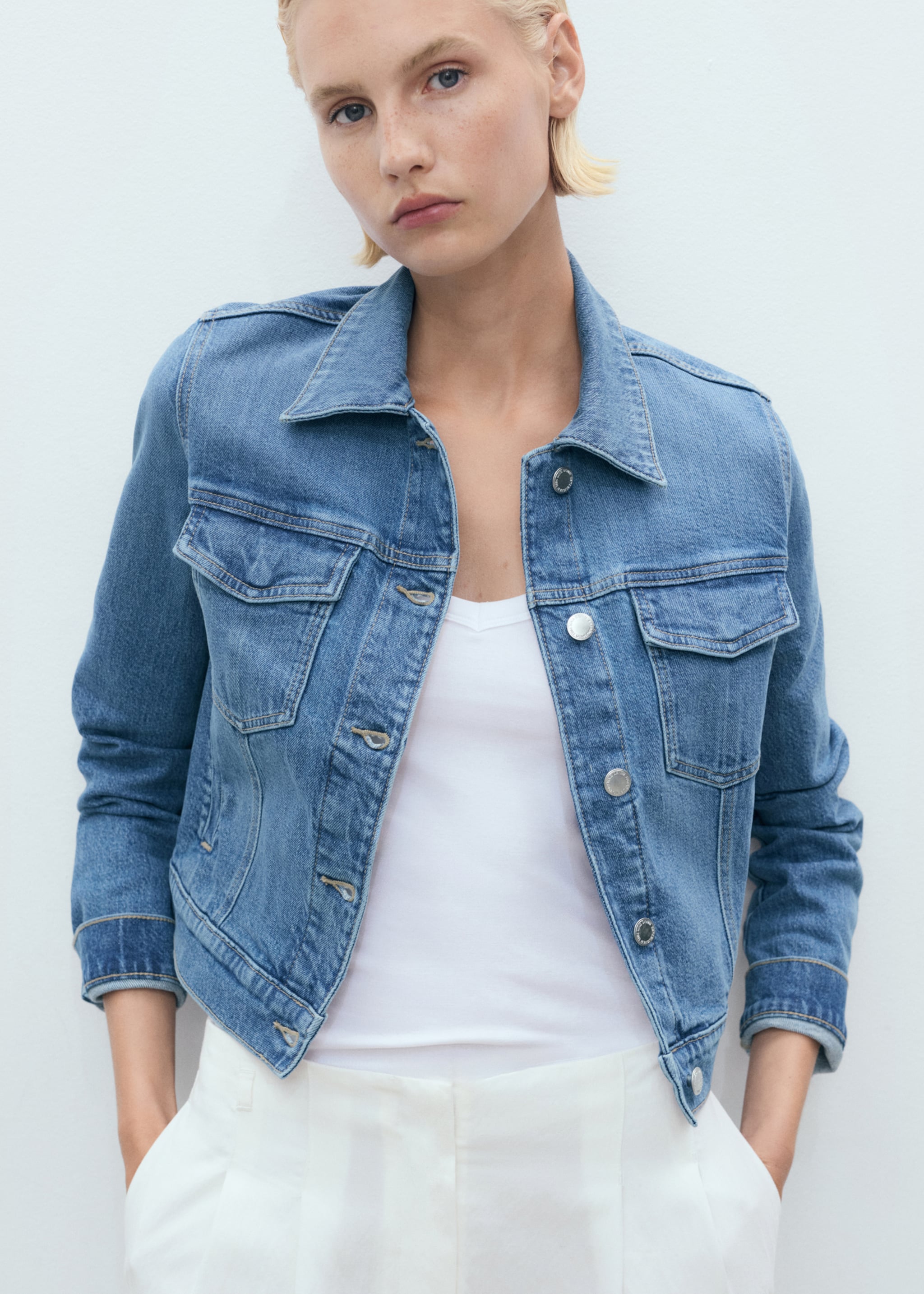 Pockets denim jacket - Medium plane