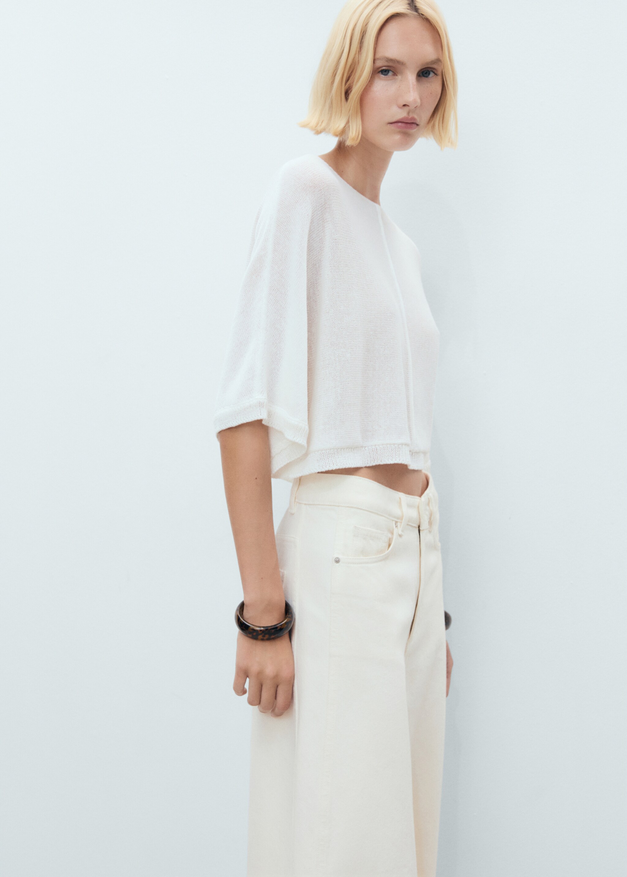 Oversized fine-knit sweater - Medium plane