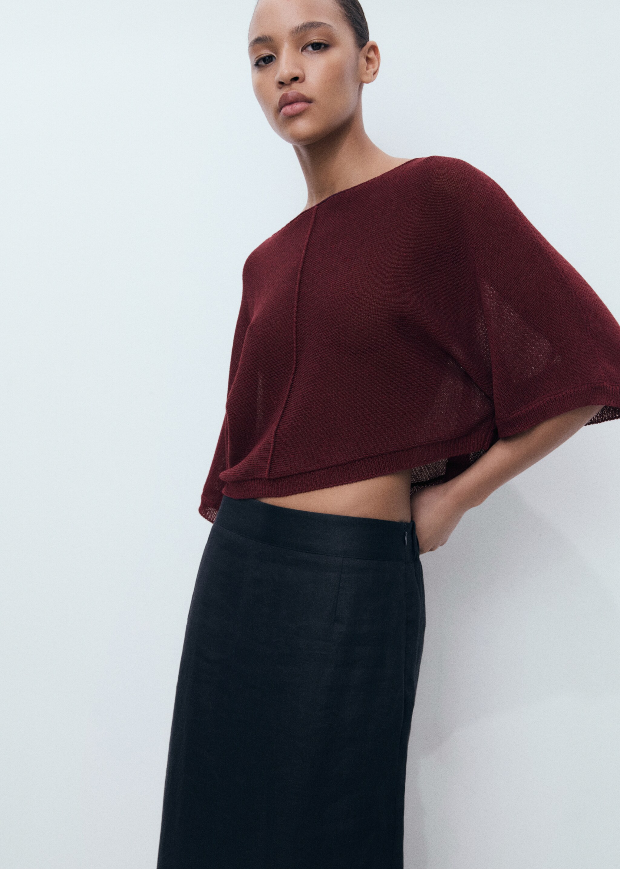 Oversized fine-knit sweater - Medium plane