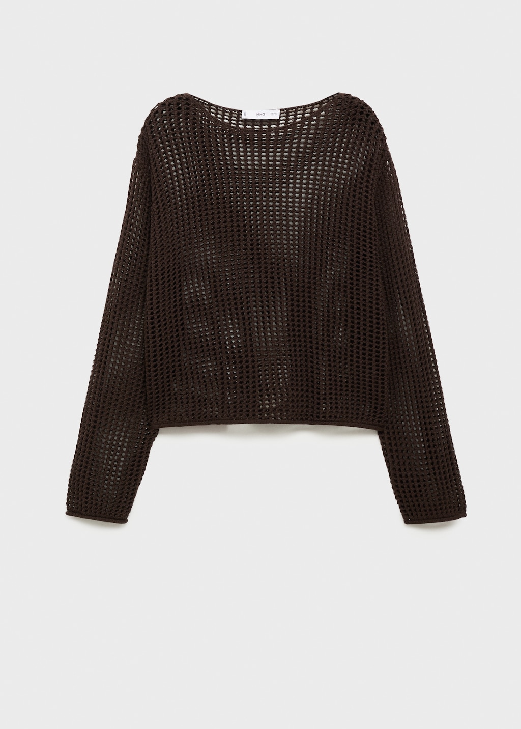 Long-sleeved crochet sweater