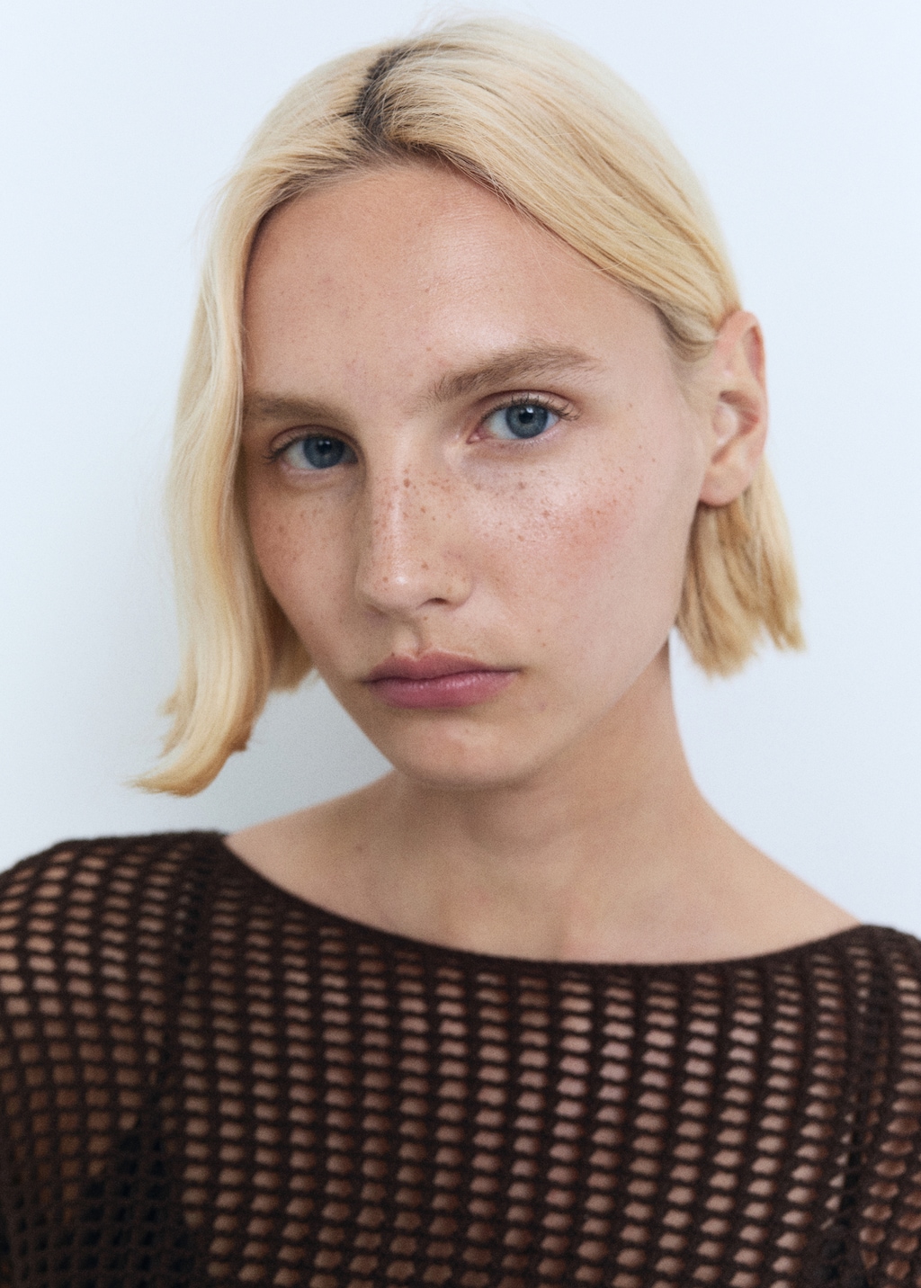 Long-sleeved crochet sweater