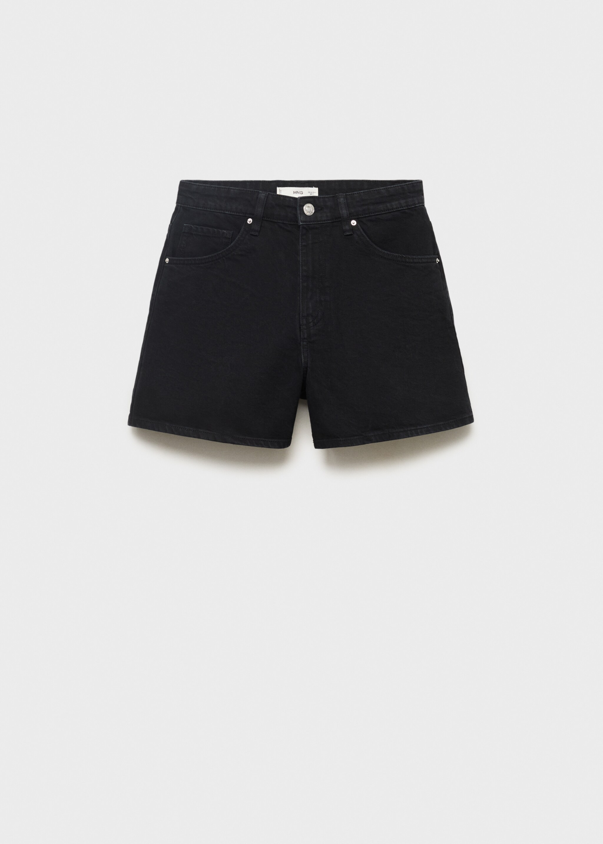 Gerade Denim-Shorts mit hohem Bund - Artikel ohne Model
