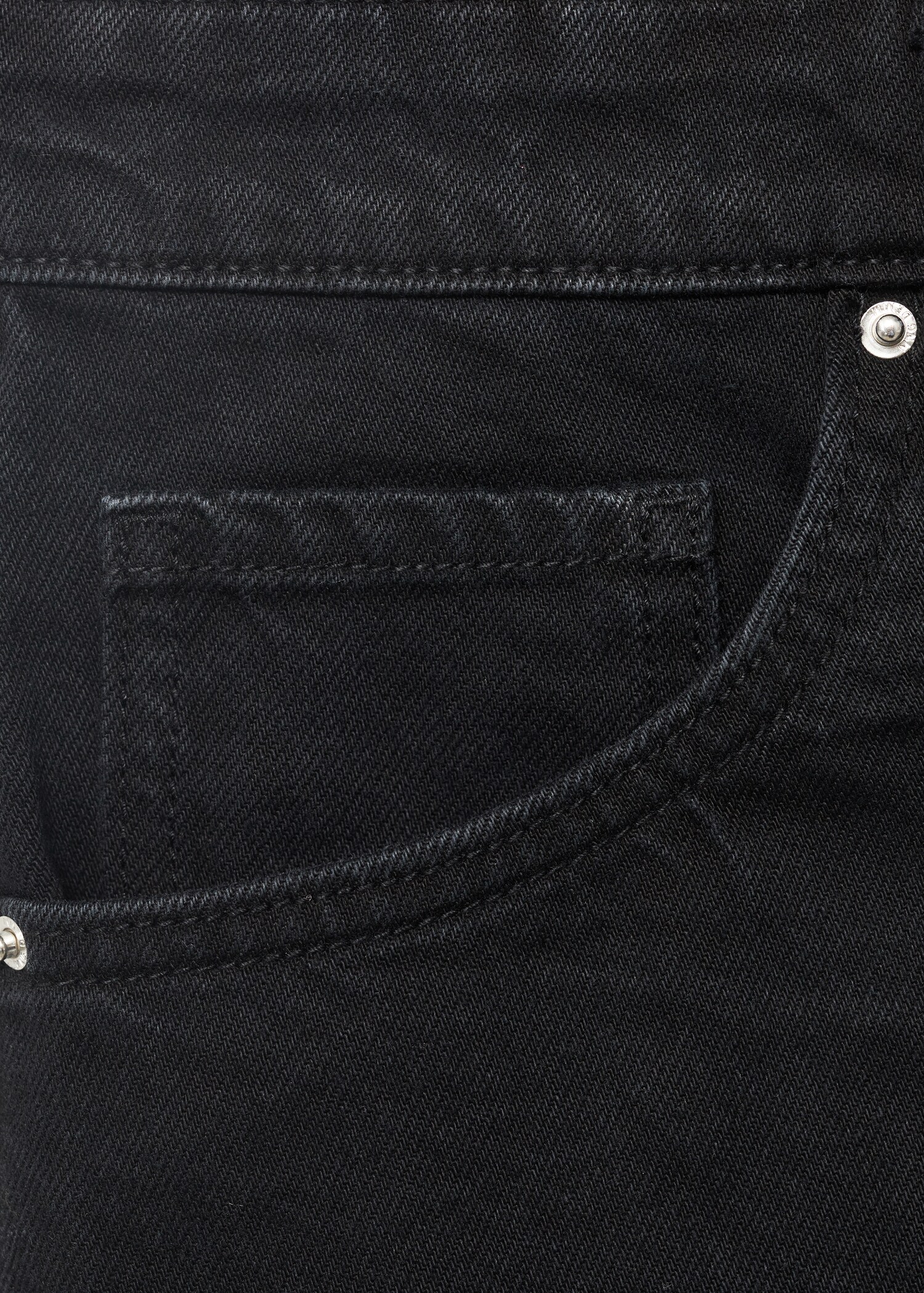 Short en jean droit taille haute - Détail de l'article 0