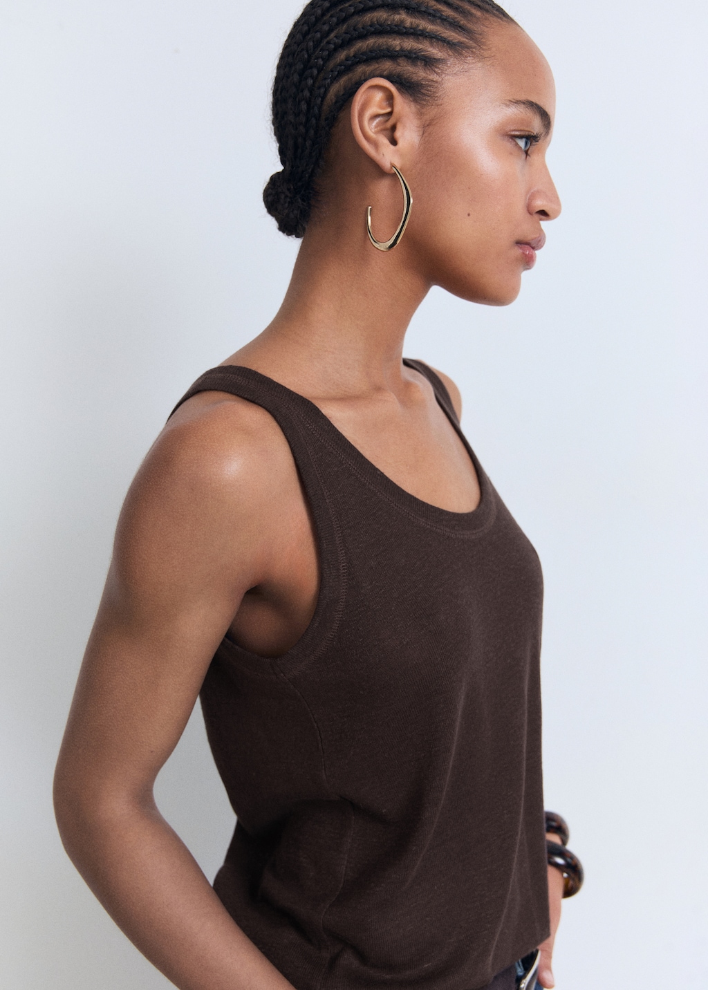 Linen top with sleeves