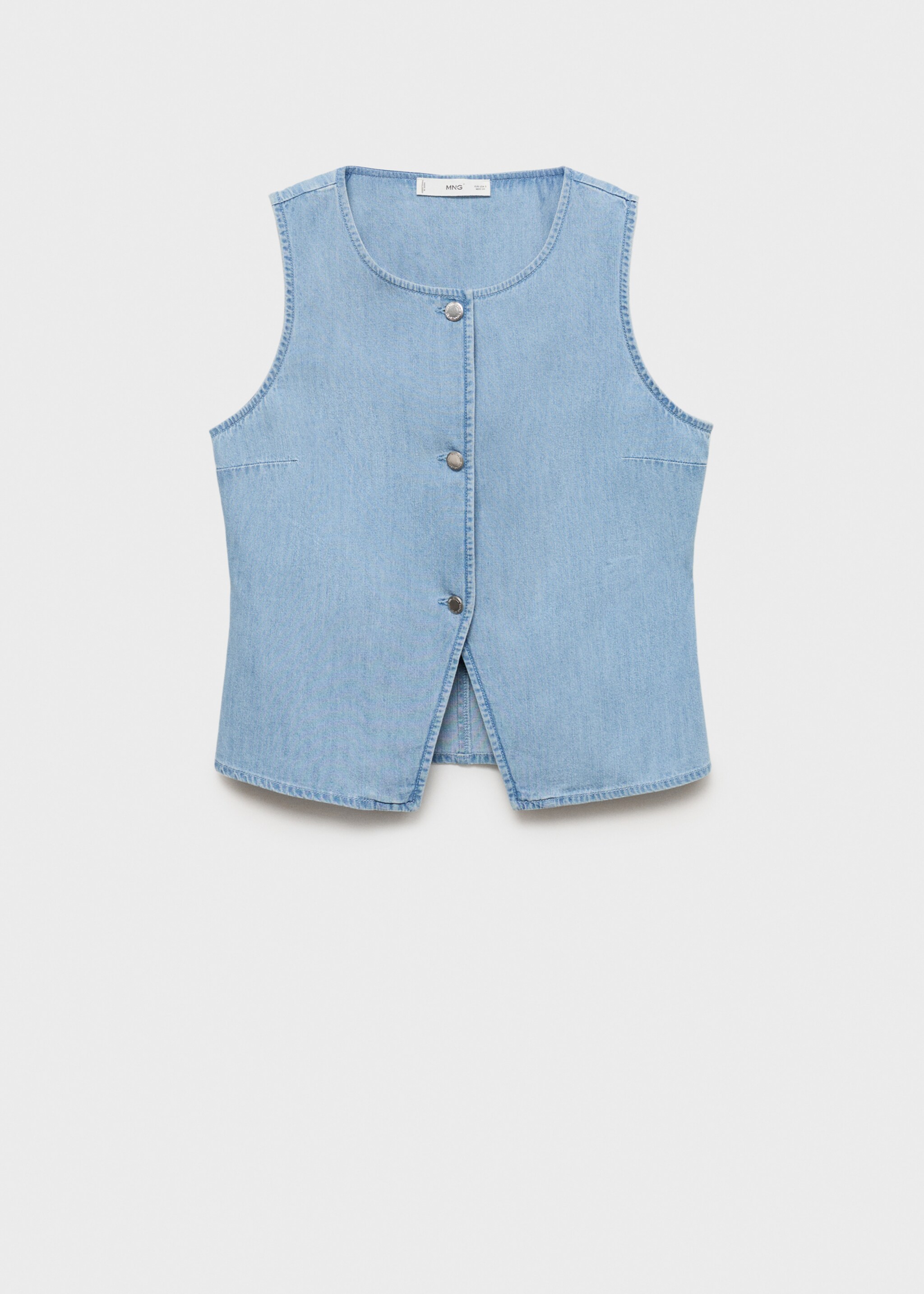 Buttoned denim gilet - Article without model