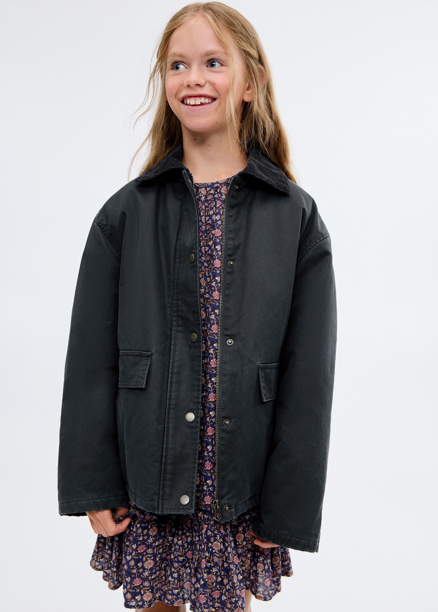 Waxed-effect parka - Medium plane