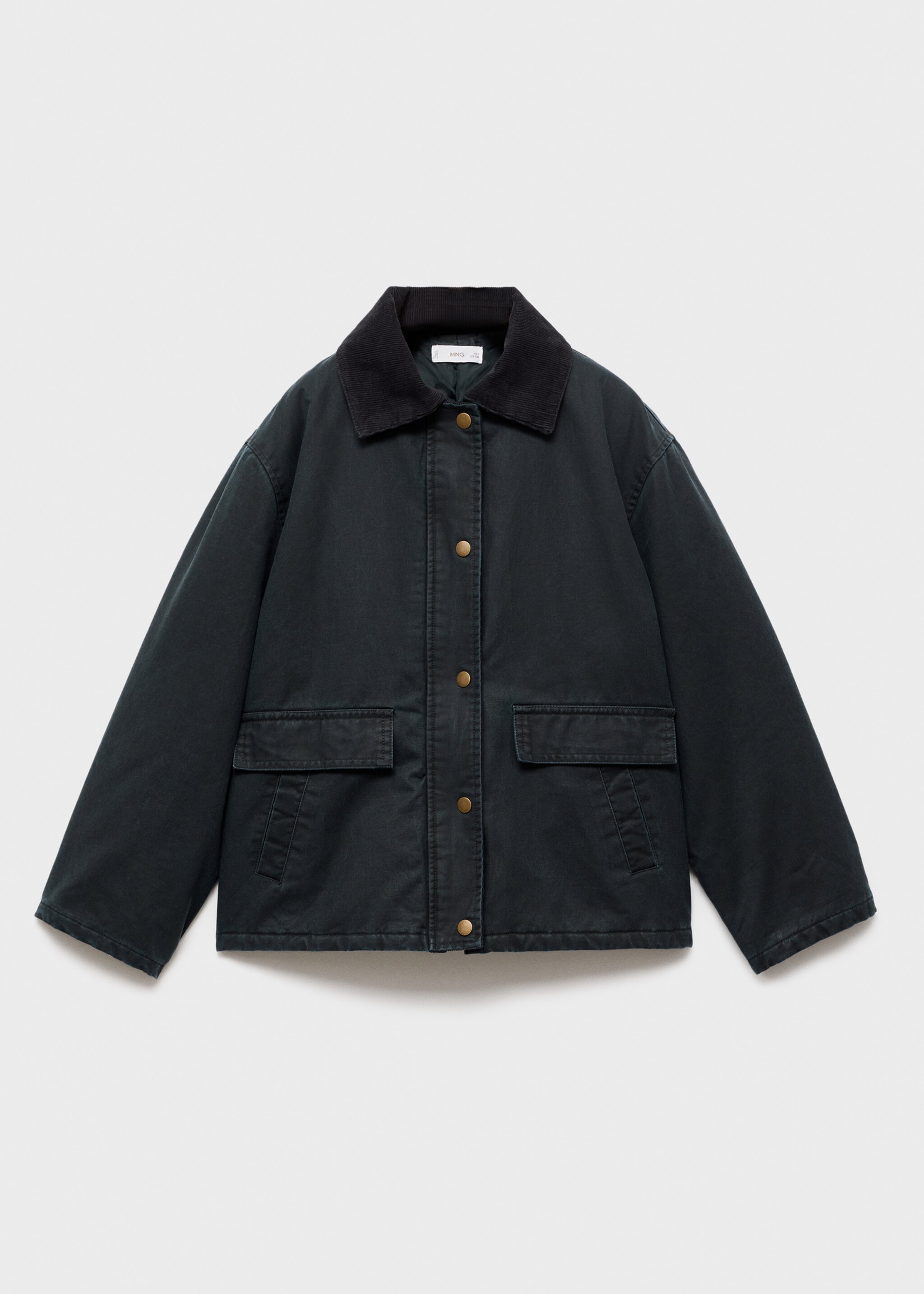 Parka denim col contrasté - Article sans modèle