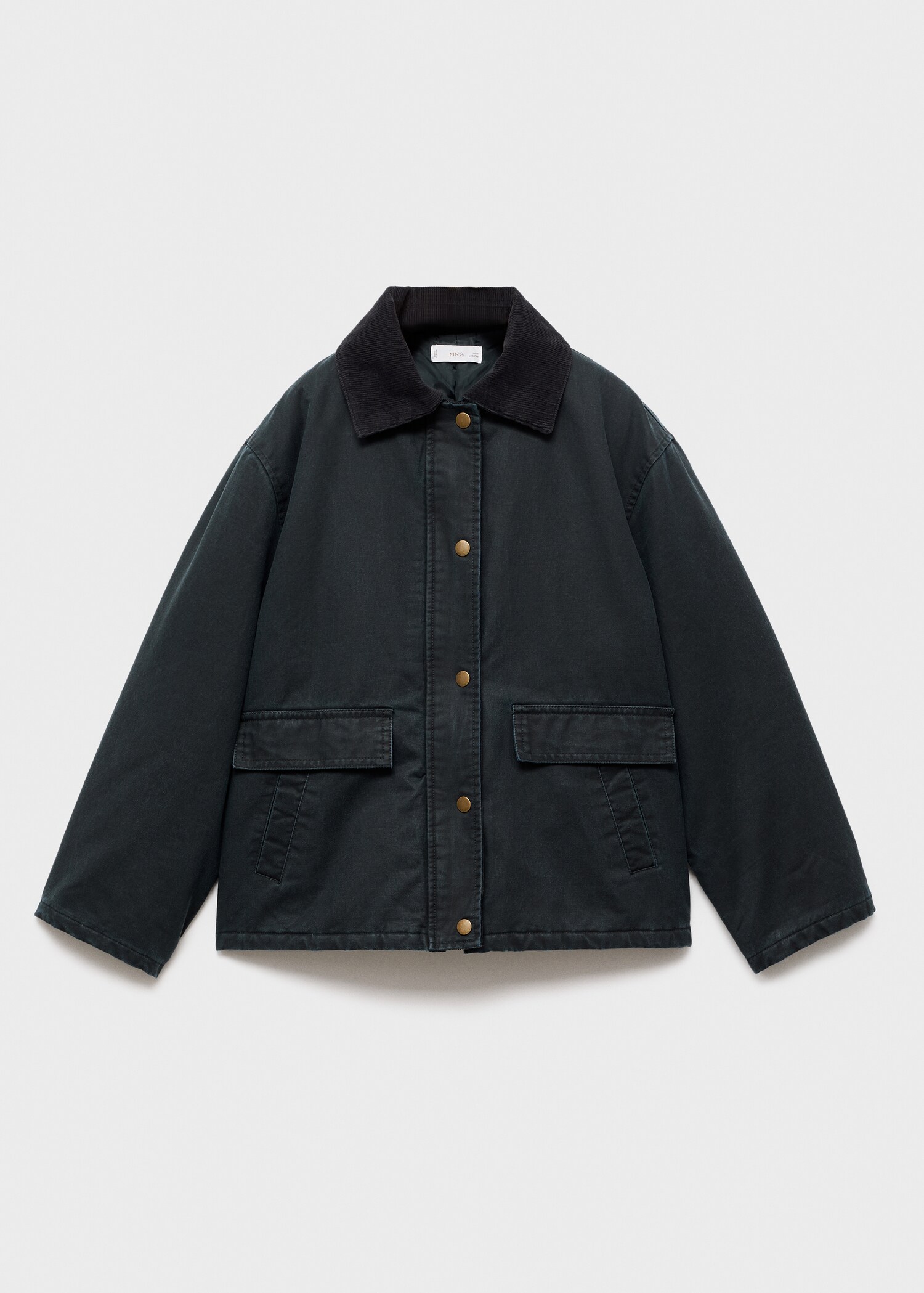 Parka denim col contrasté - Article sans modèle