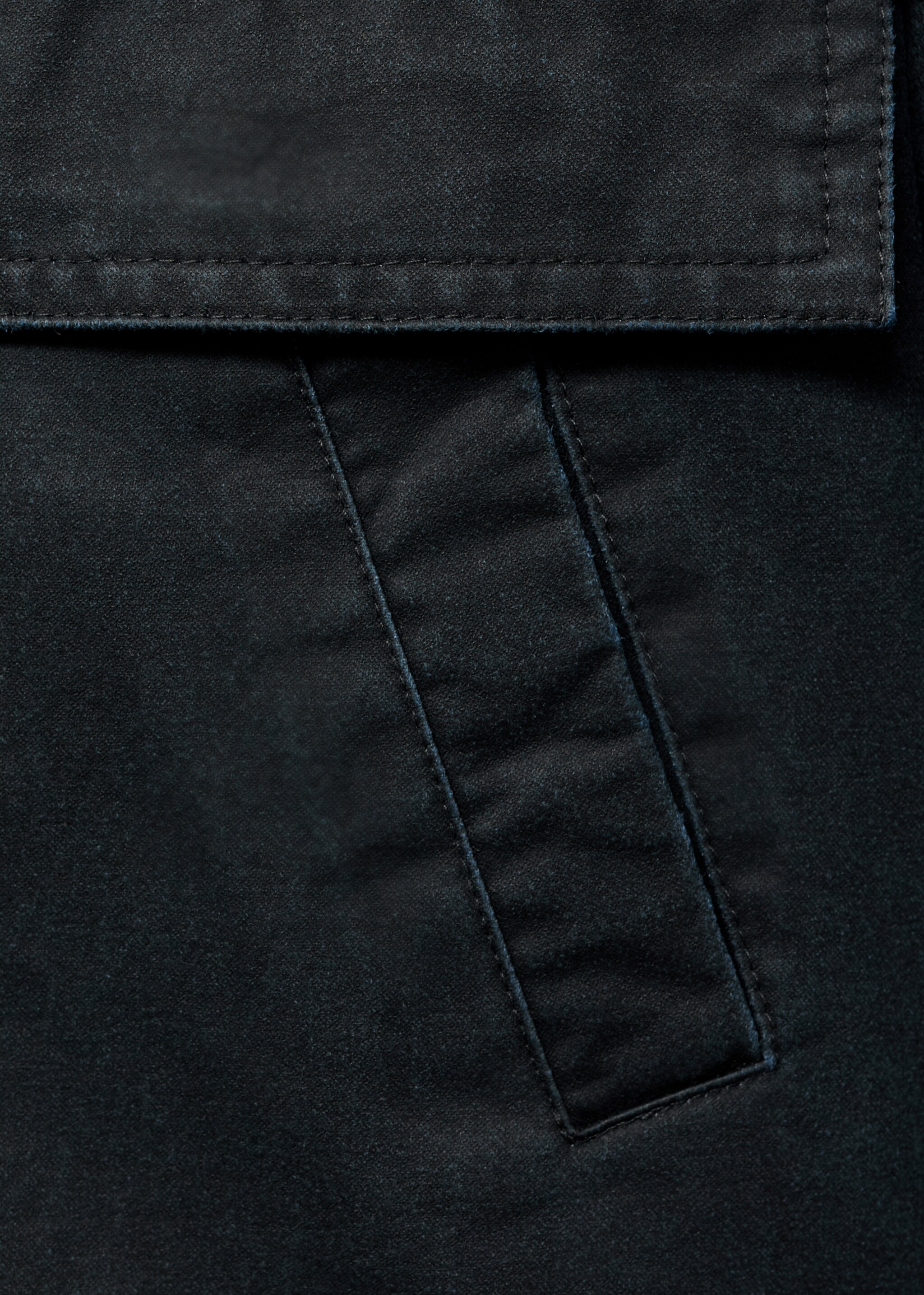 Parka denim col contrasté - Détail de l'article 0