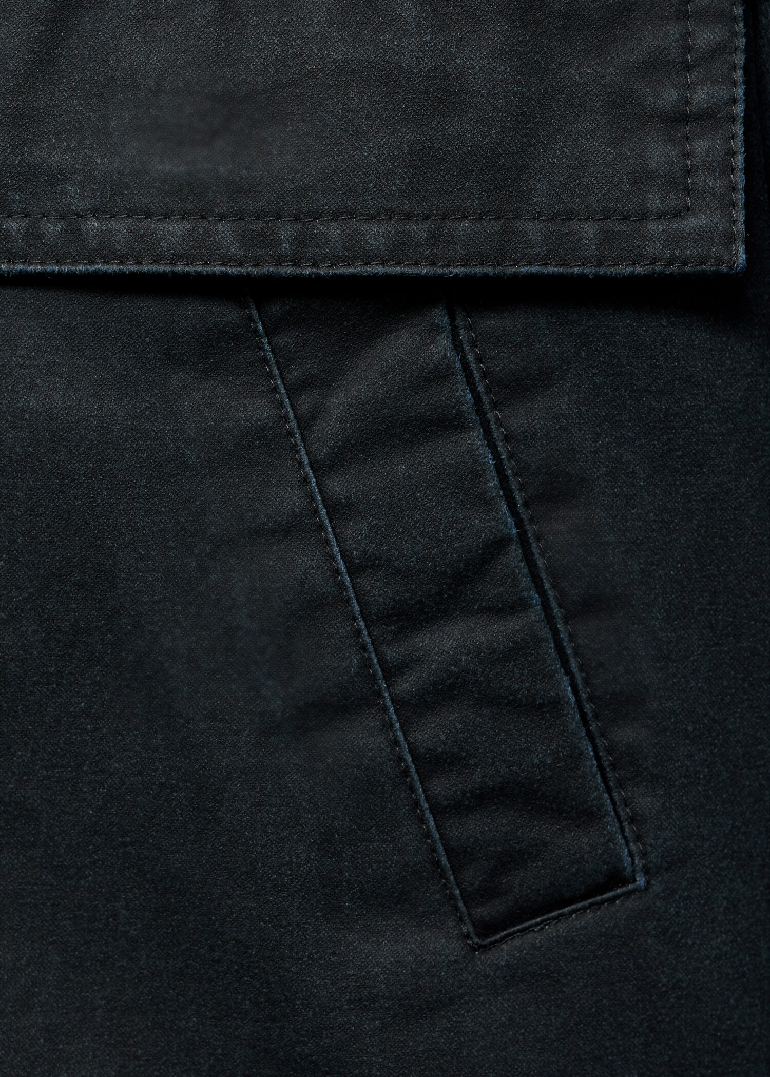 Parka denim col contrasté - Détail de l'article 0