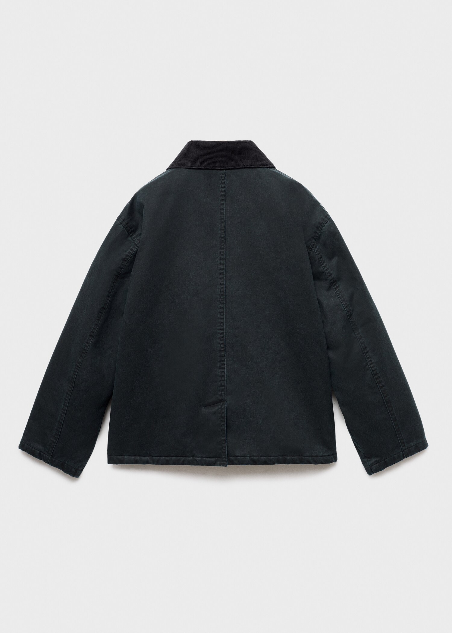 Parka denim col contrasté - Verso de l’article